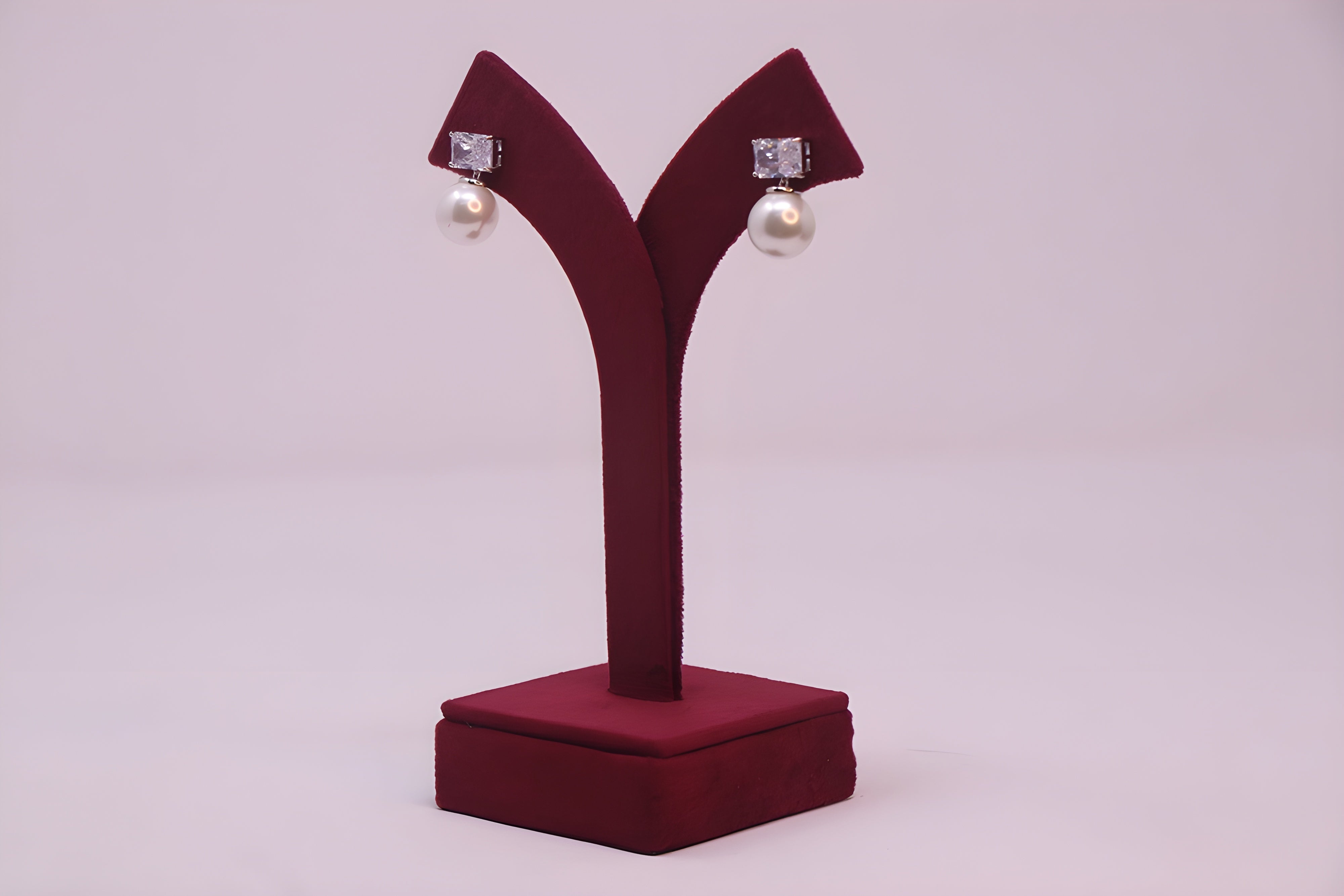 Golden Glow VeeLux Premium Crystal Pearl Earrings