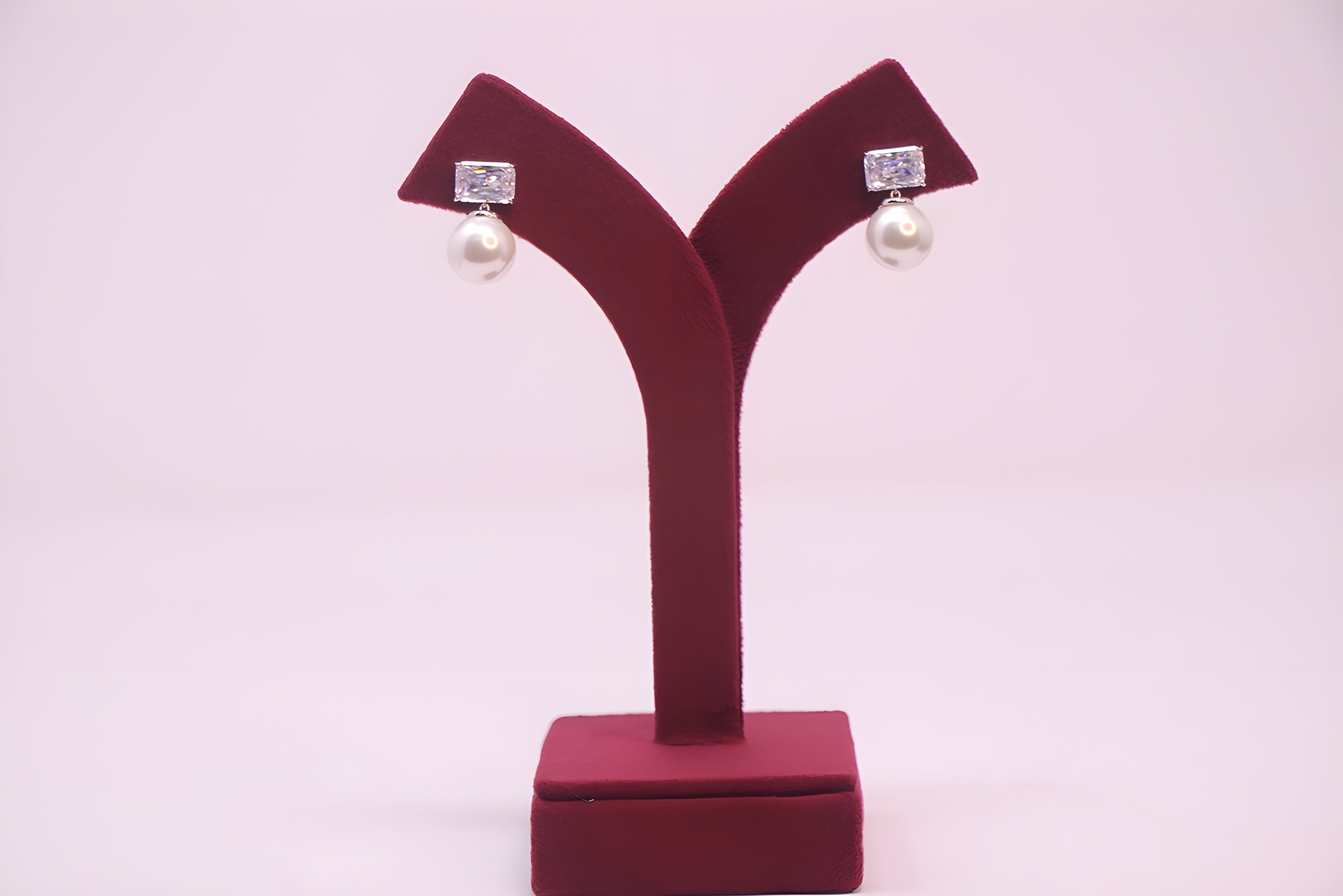 Golden Glow VeeLux Premium Crystal Pearl Earrings