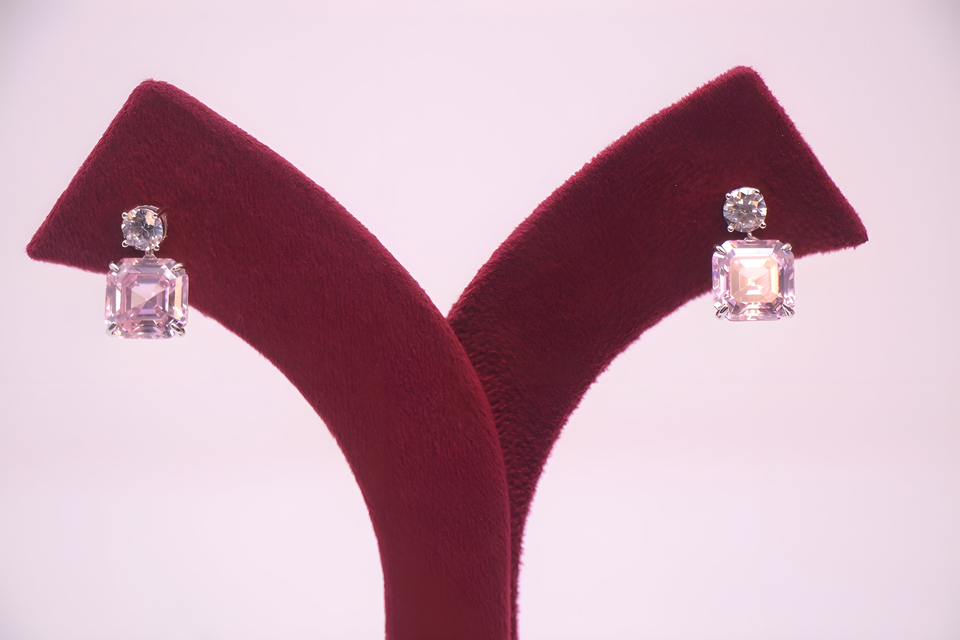 Rose Quartz Radiance 92.5 Sterling Silver Earrings