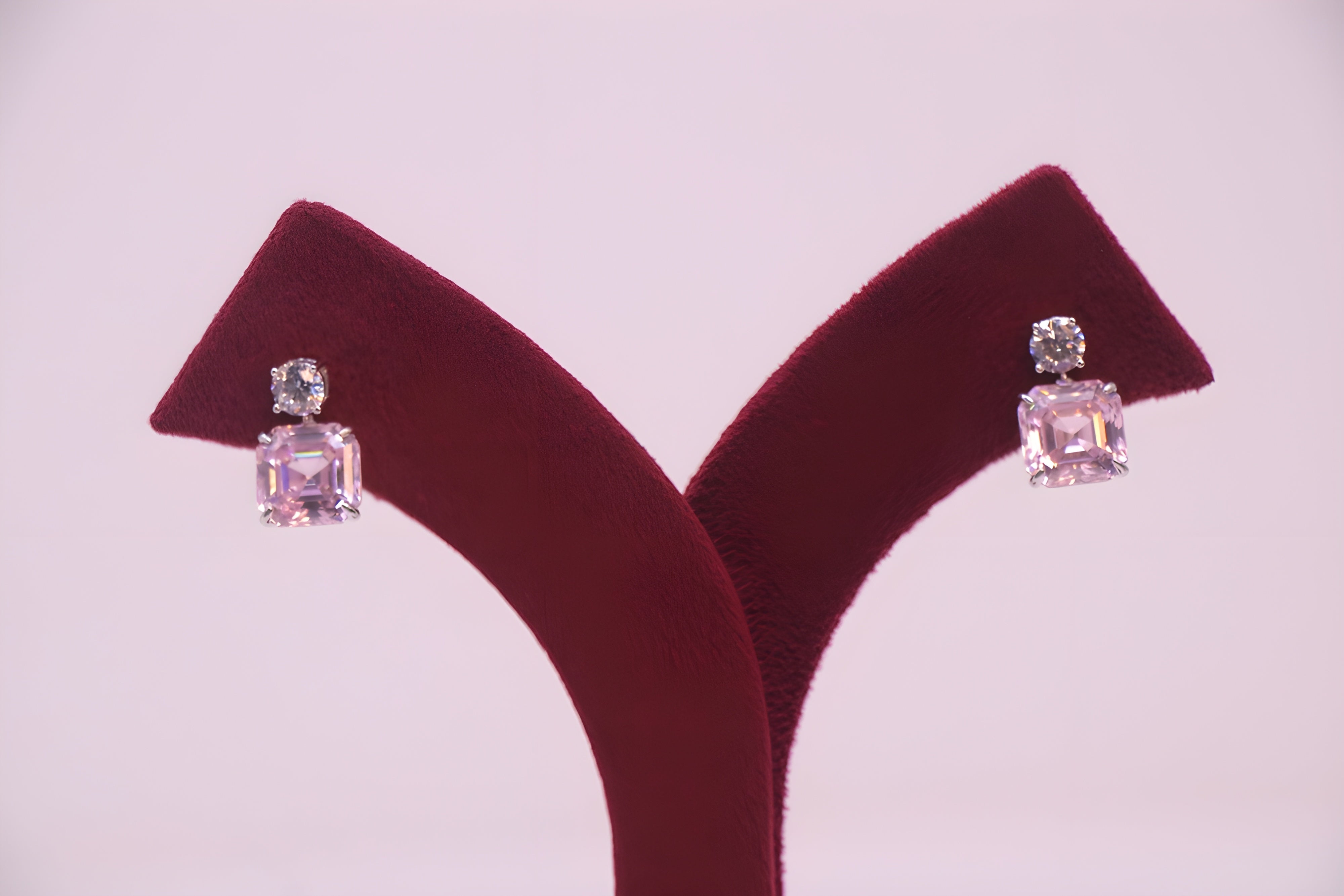 Rose Quartz Radiance 92.5 Sterling Silver Earrings