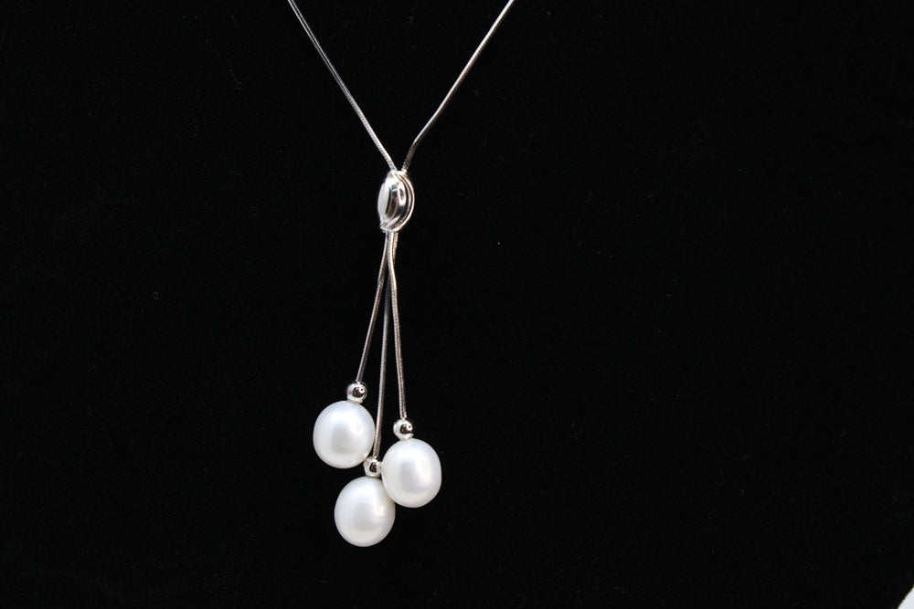 Pearl Elegance Sterling Silver Pendant Set