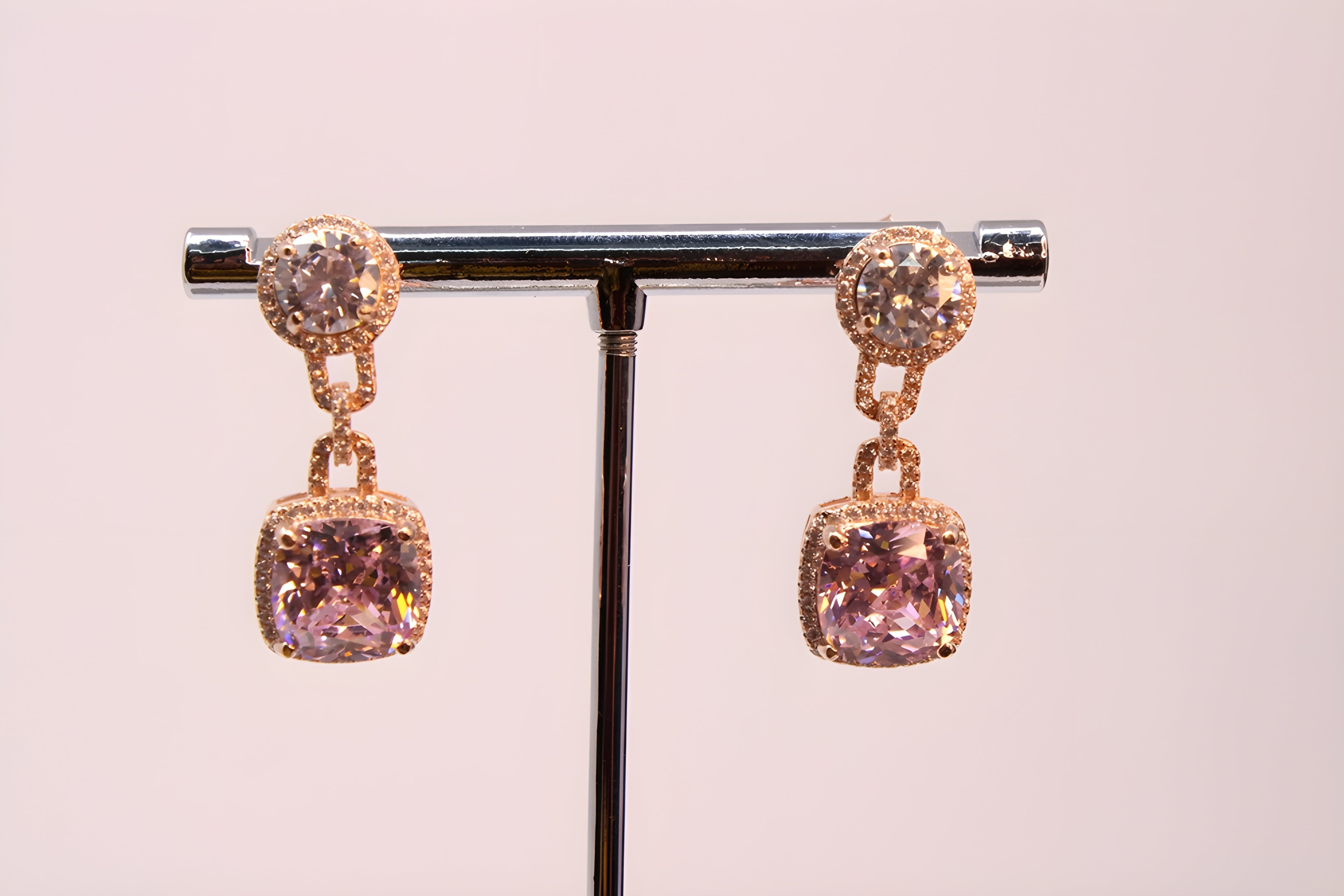 Pink Petal Radiance 92.5 Sterling Silver Earrings