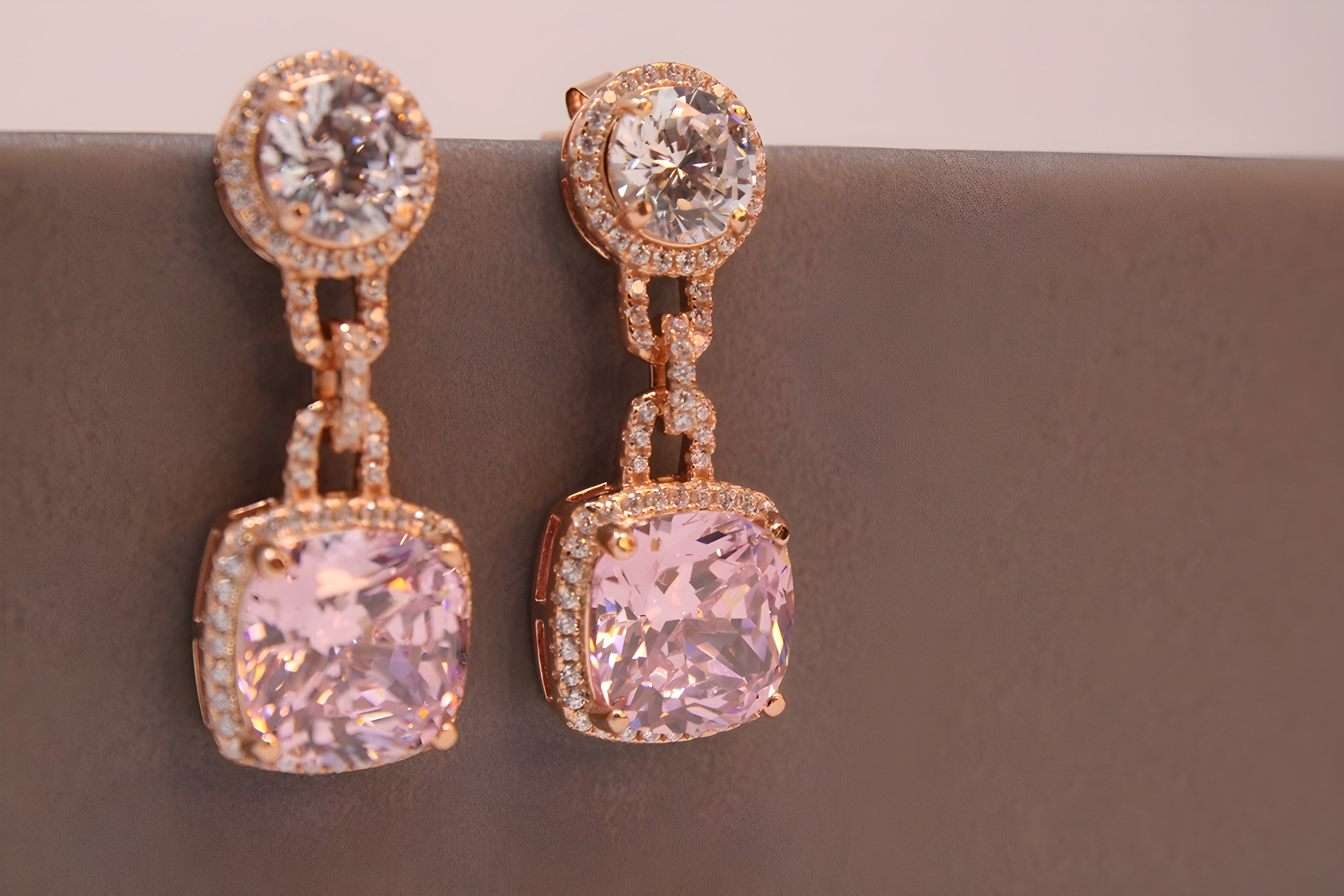 Pink Petal Radiance 92.5 Sterling Silver Earrings