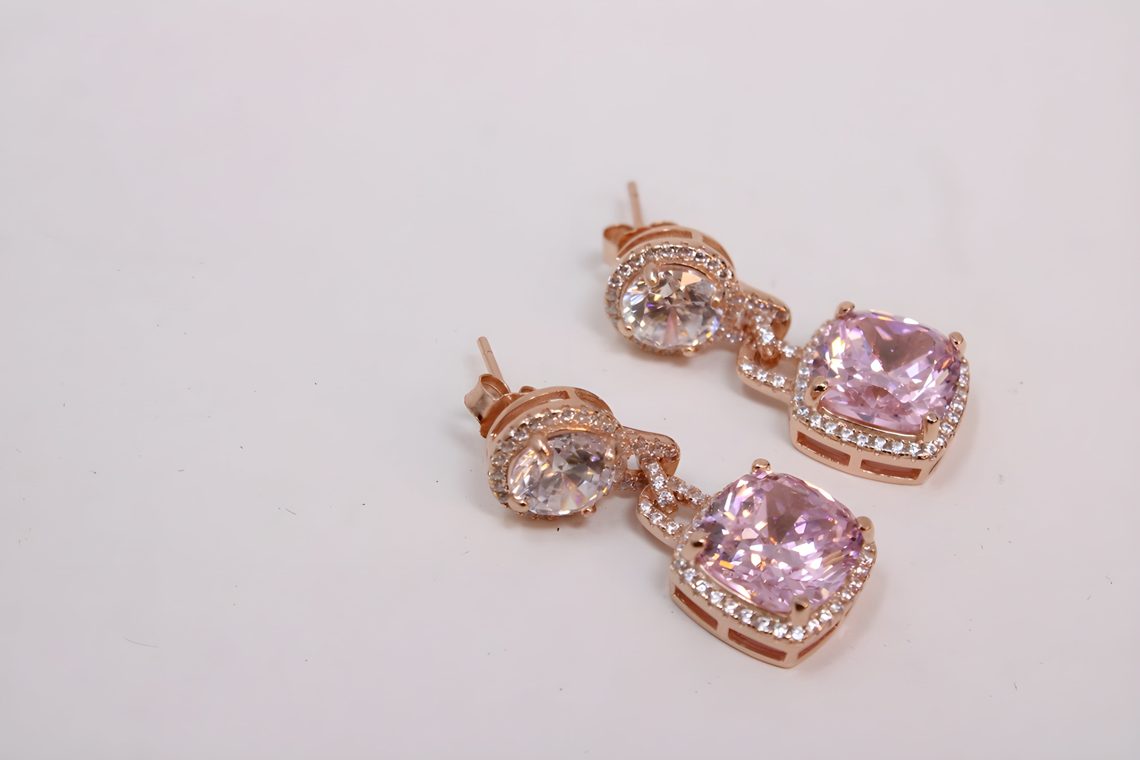 Pink Petal Radiance 92.5 Sterling Silver Earrings