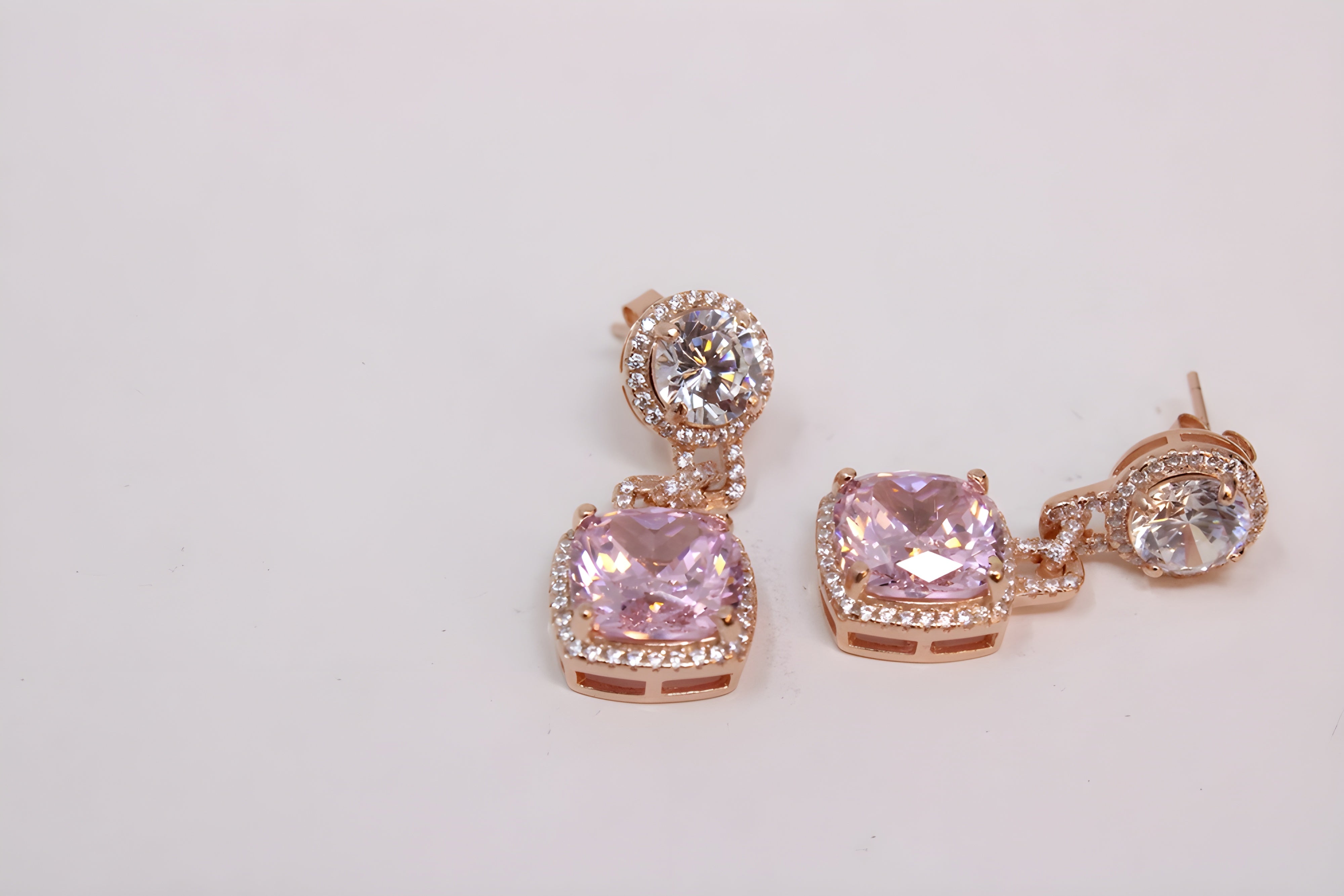 Pink Petal Radiance 92.5 Sterling Silver Earrings