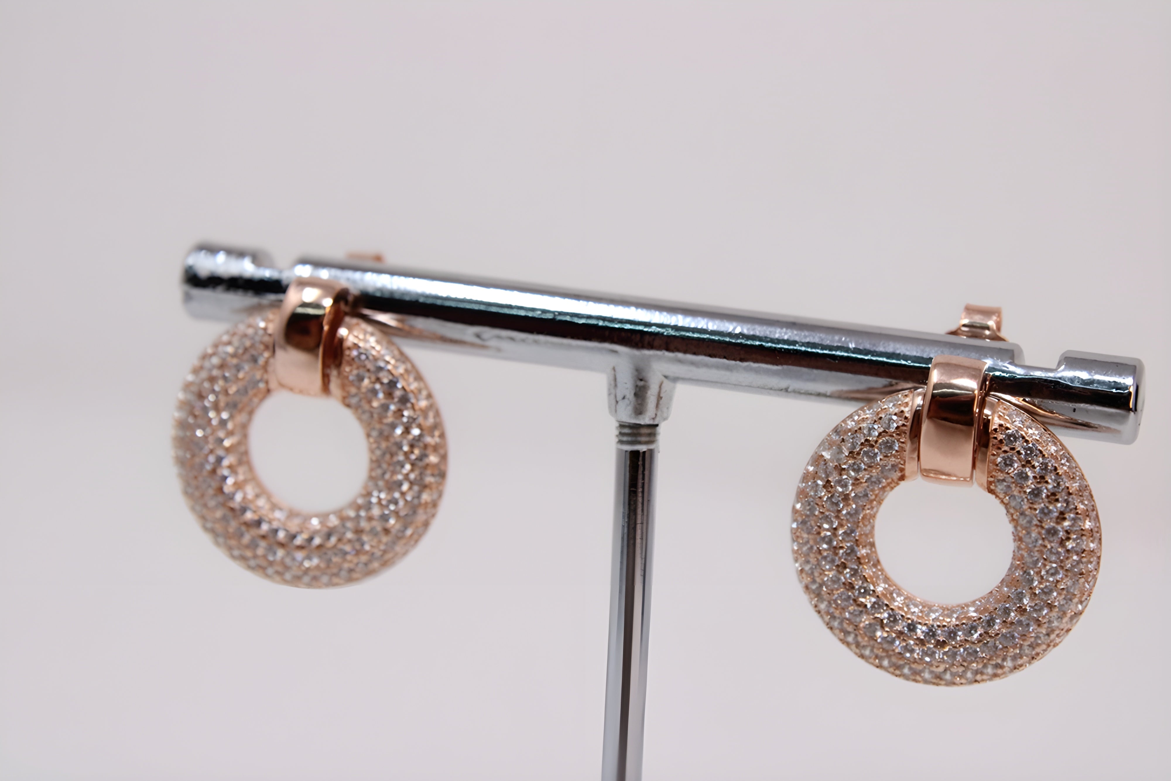 Golden Sophistication 92.5 Sterling Silver Earrings