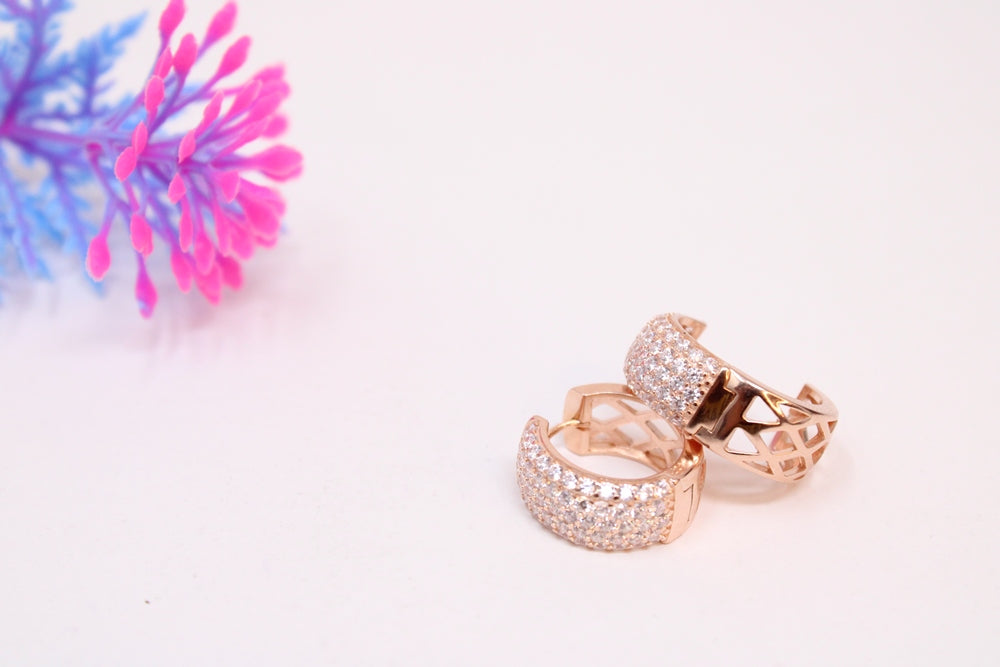 92.5 Sterling Silver Golden Radiance Earrings