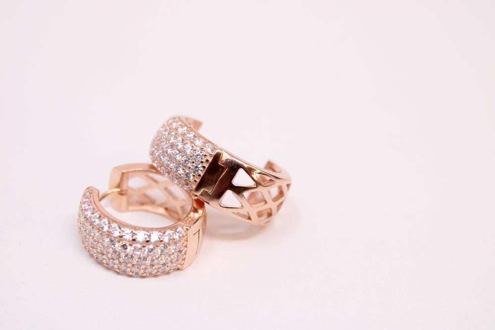 92.5 Sterling Silver Golden Radiance Earrings