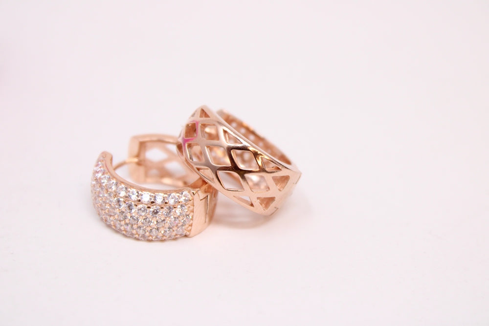 92.5 Sterling Silver Golden Radiance Earrings