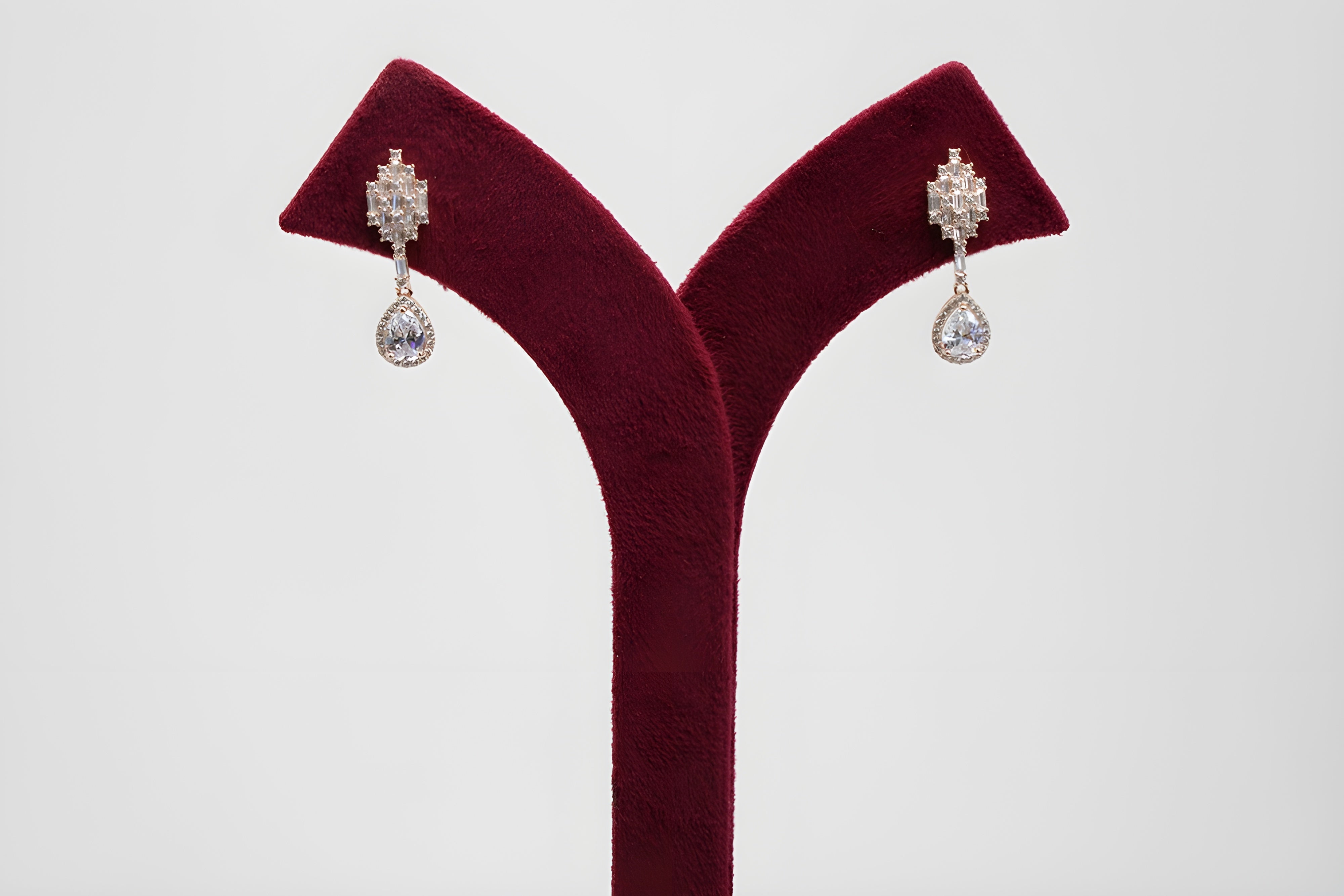 VeeLux Premium Silver Sparkle Earrings