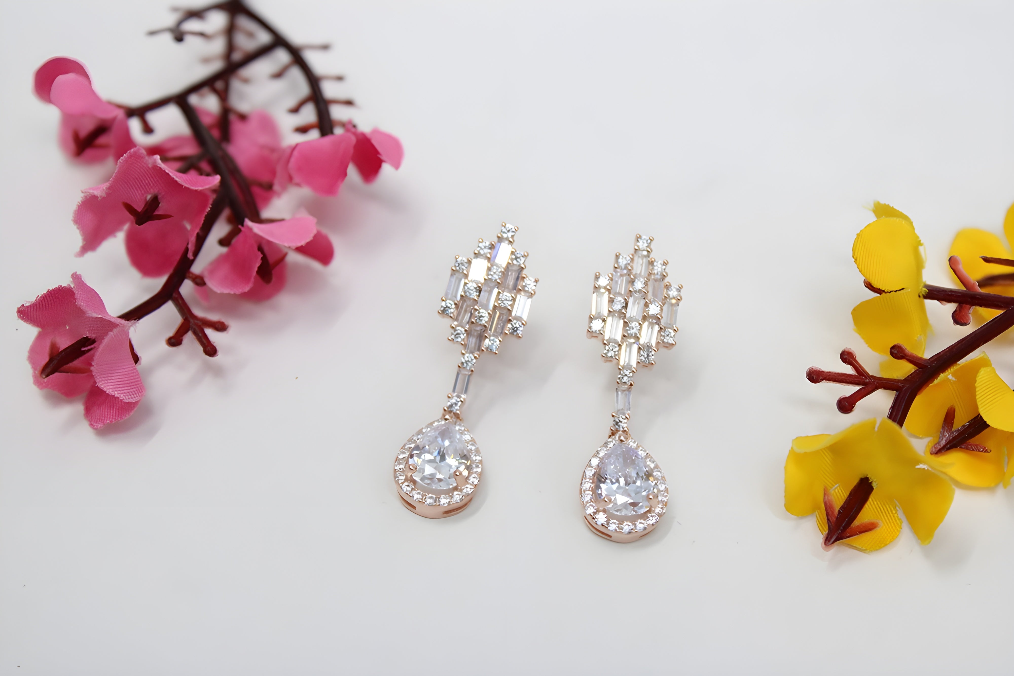 VeeLux Premium Silver Sparkle Earrings