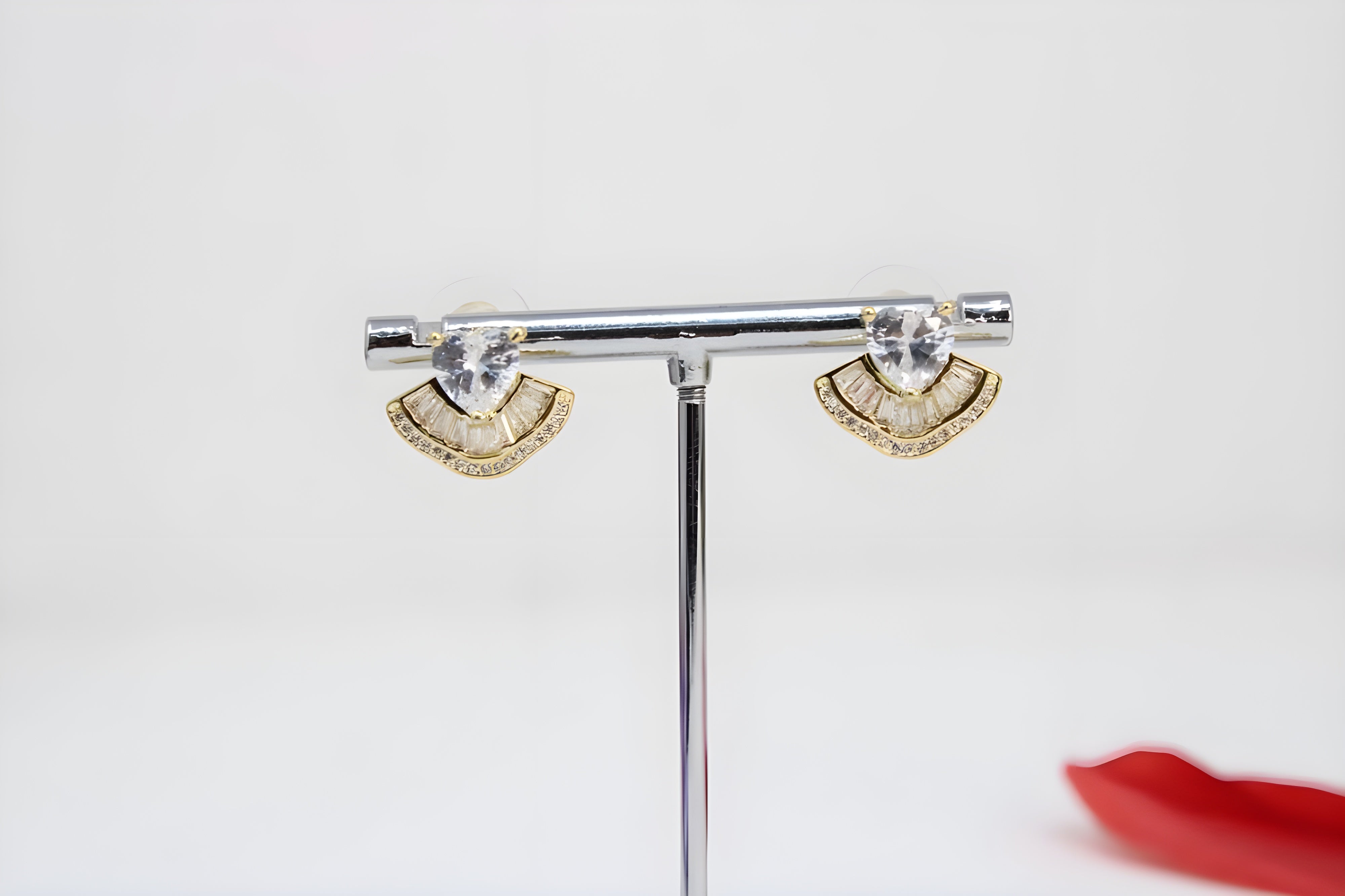 Diamond Heart and Butterfly Earrings