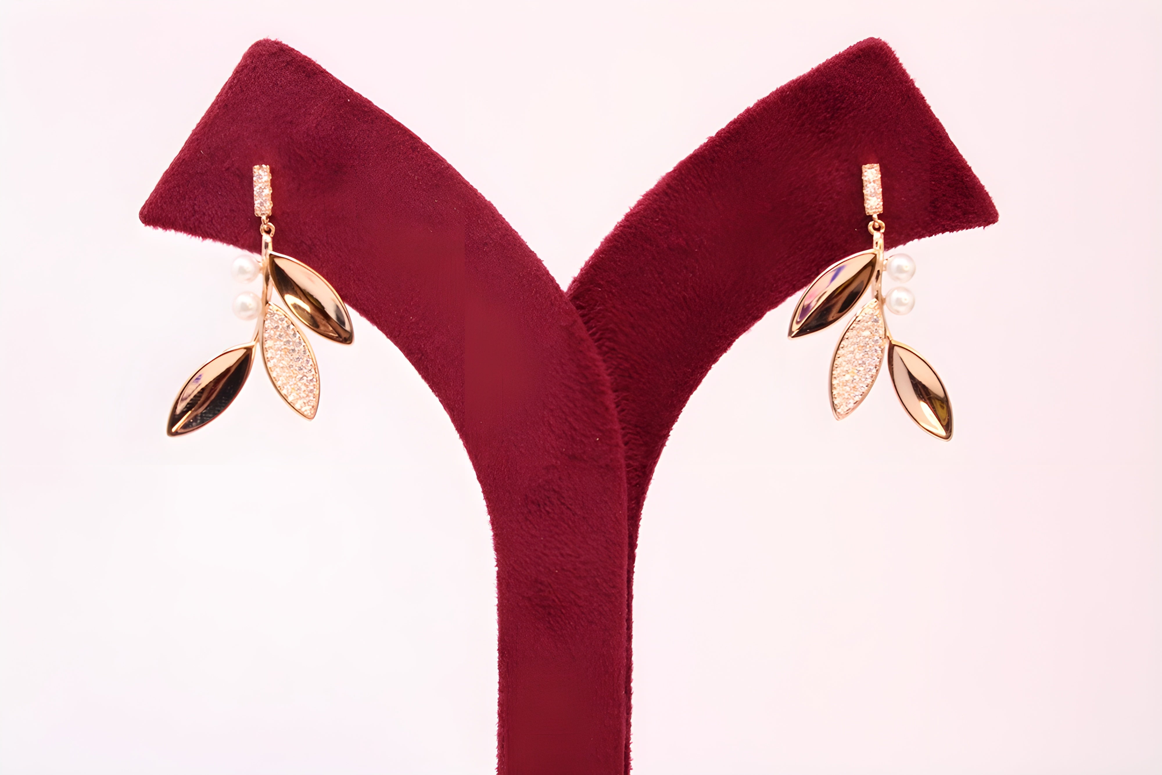Golden Glimmer VeeLux Premium Crystal Artesian Earrings