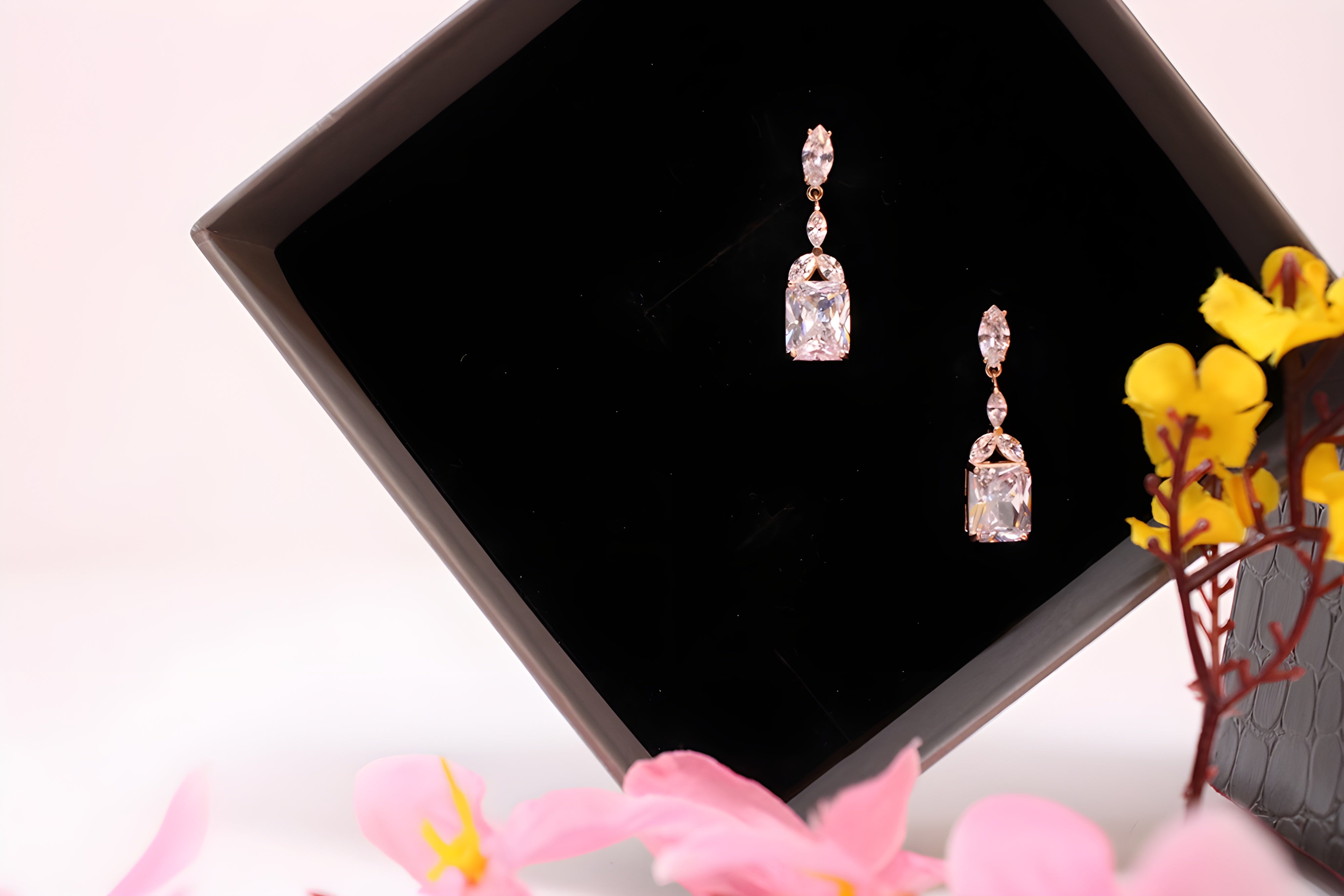 Golden Elegance 92.5 Sterling Silver VeeLux Premium Earrings