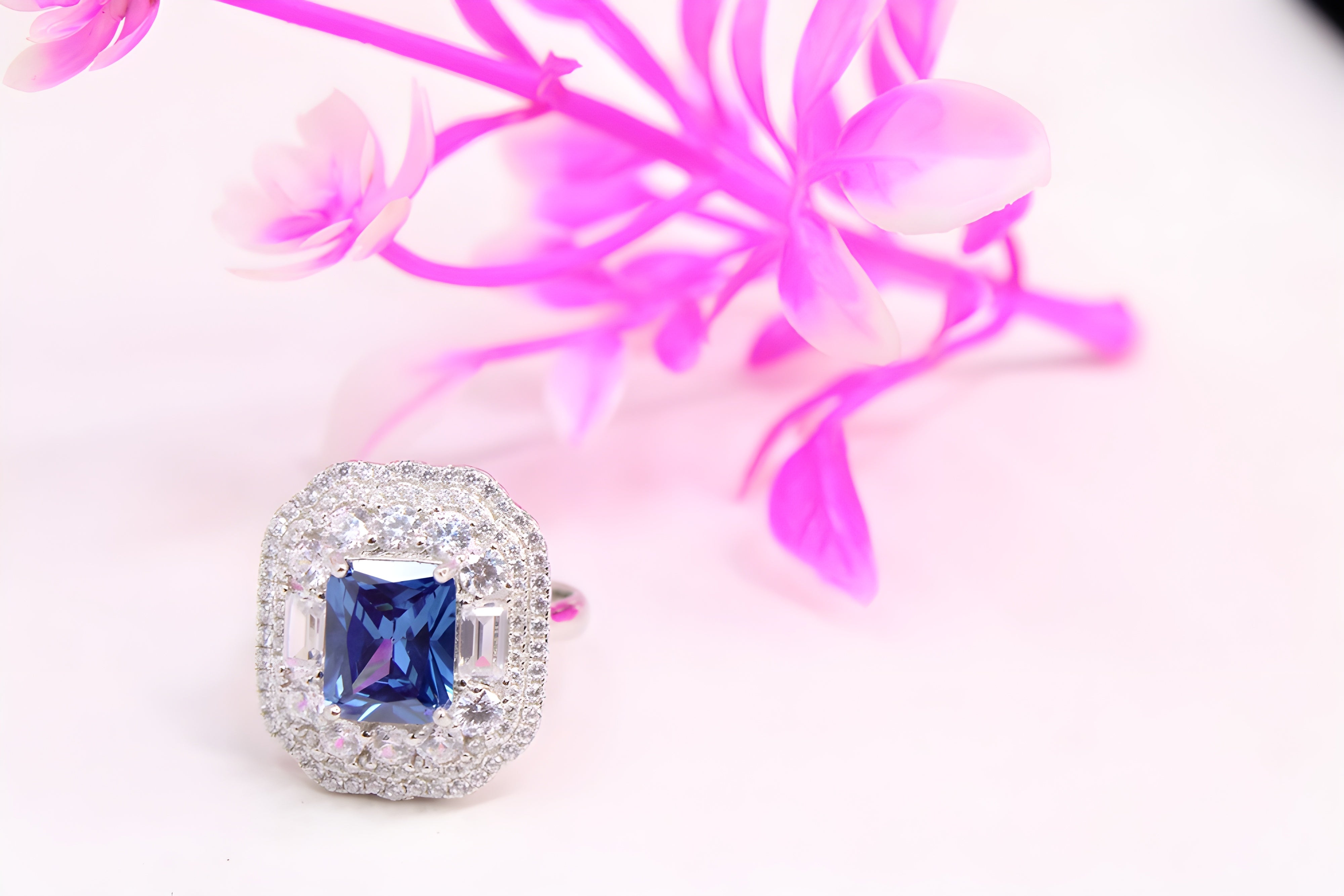Sapphire Serenade Sterling Silver Ring