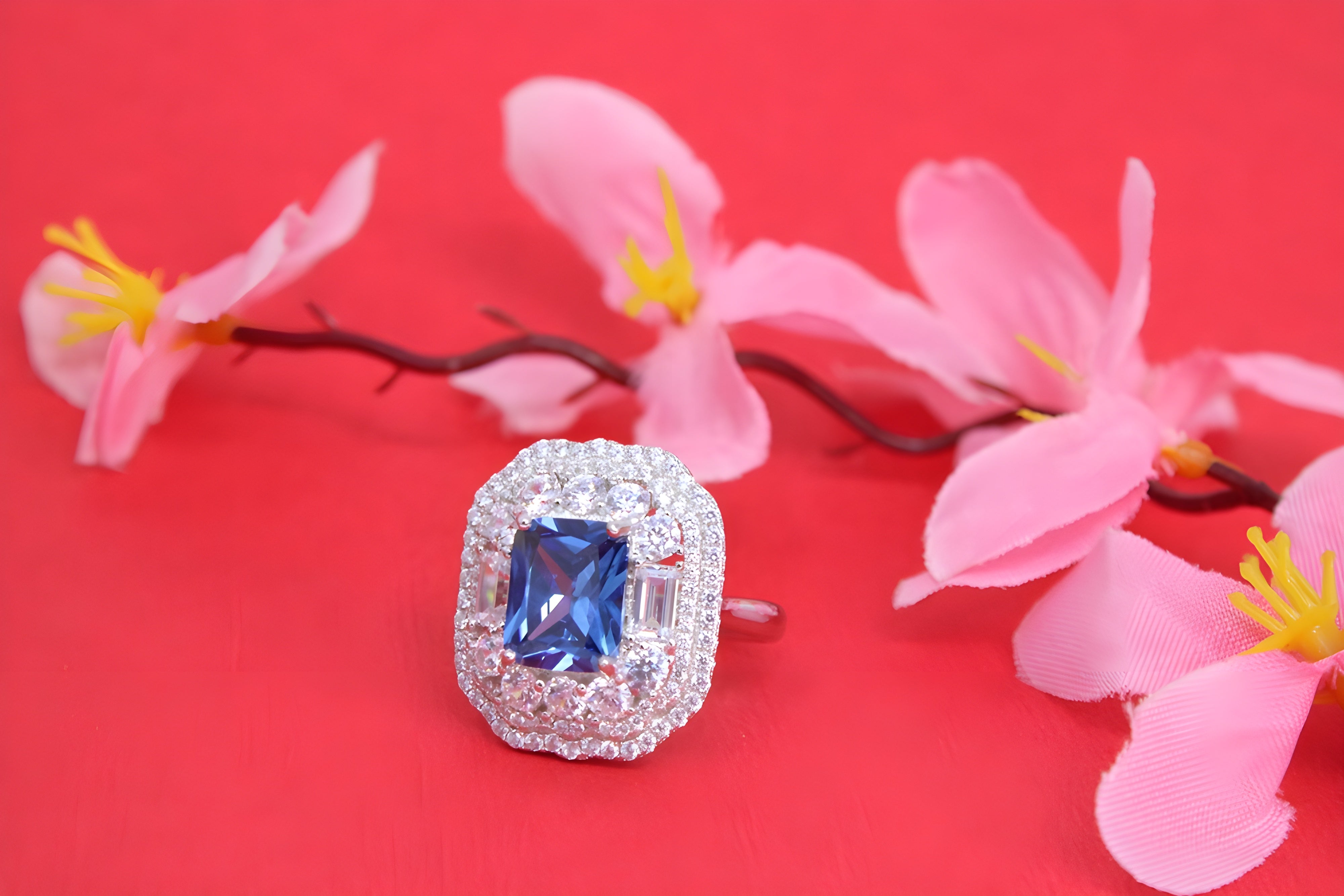 Sapphire Serenade Sterling Silver Ring