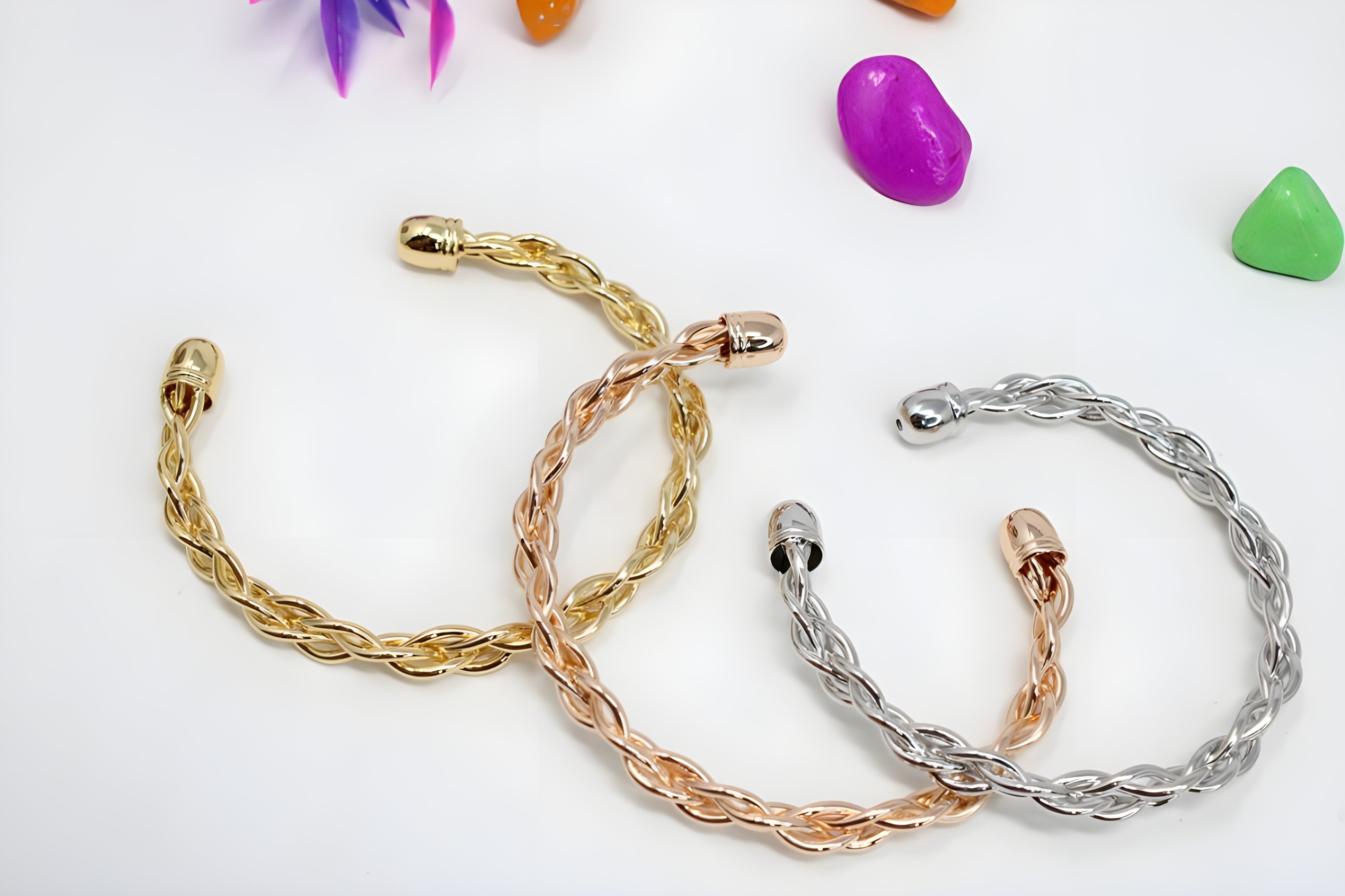 Divine Crossroads Pair of Three Bracelet