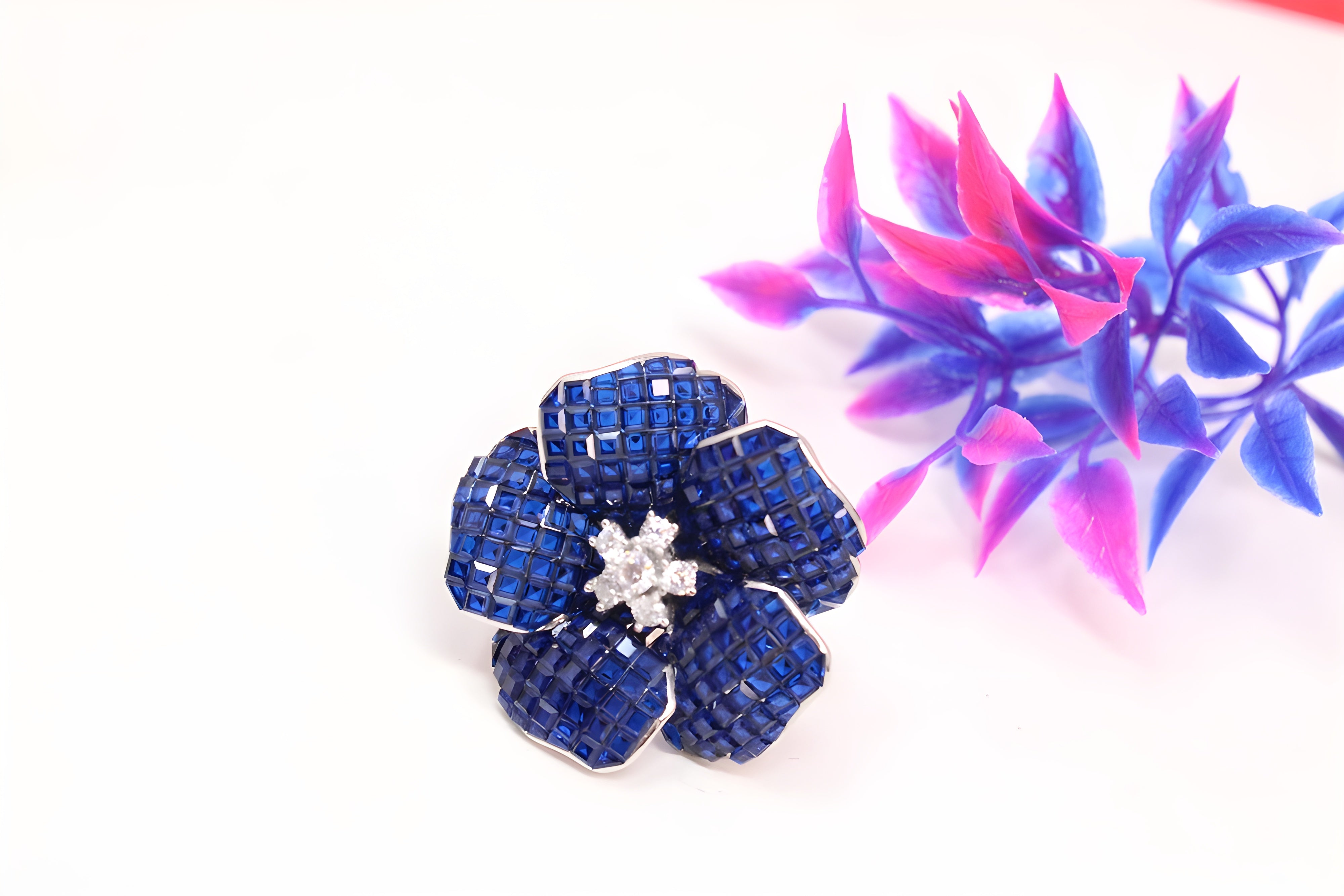 Sapphire Petal Sterling Silver Ring