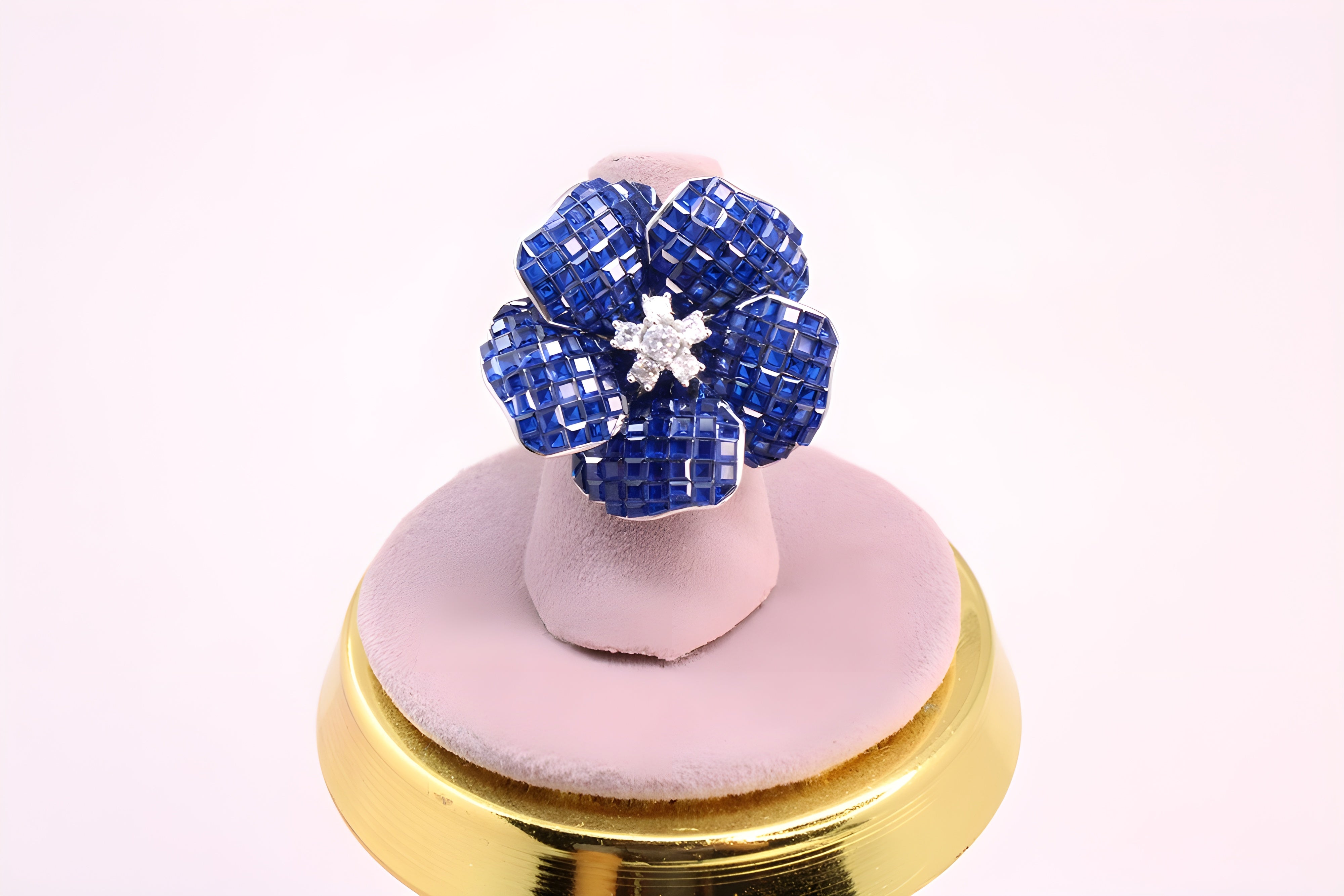 Sapphire Petal Sterling Silver Ring