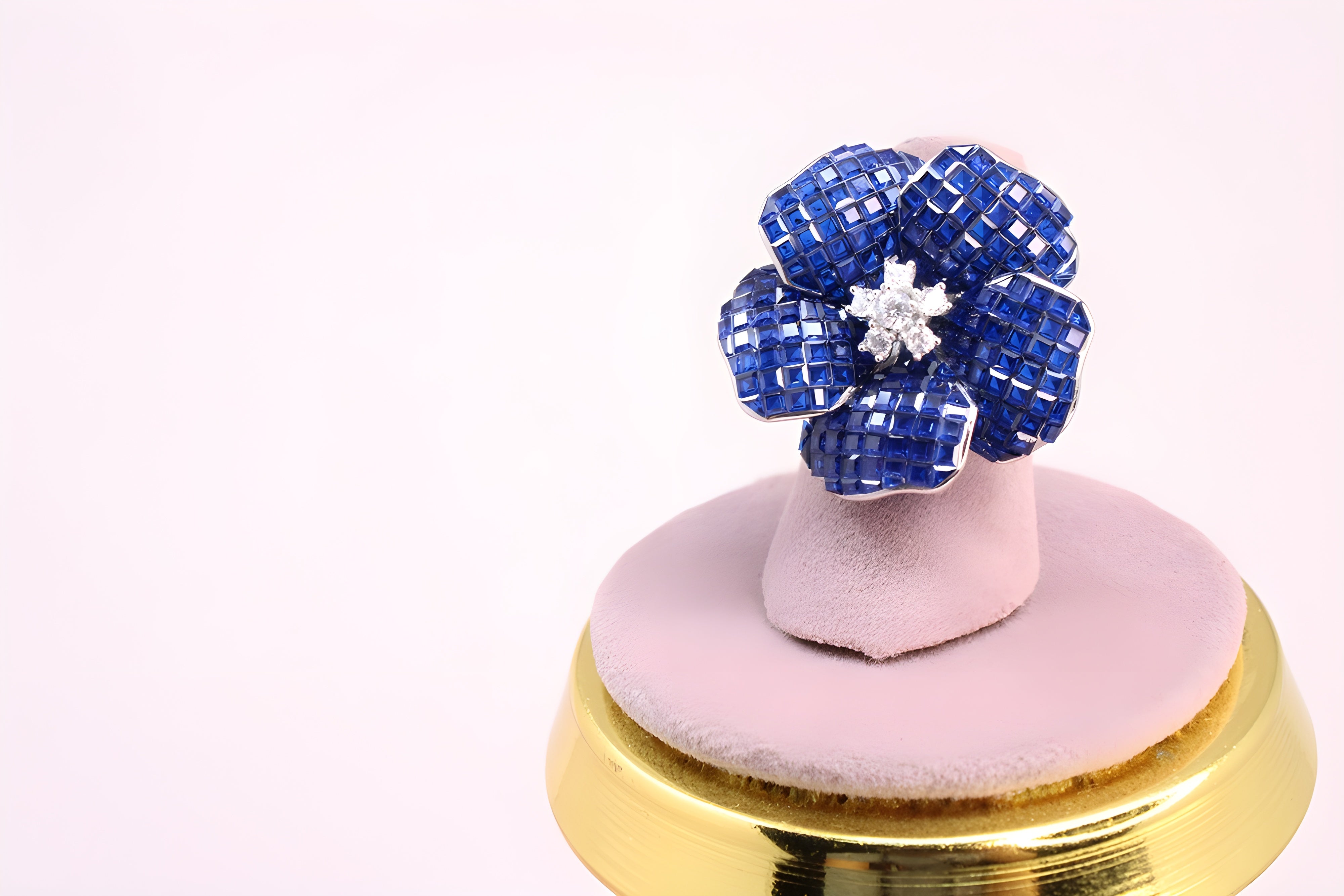 Sapphire Petal Sterling Silver Ring