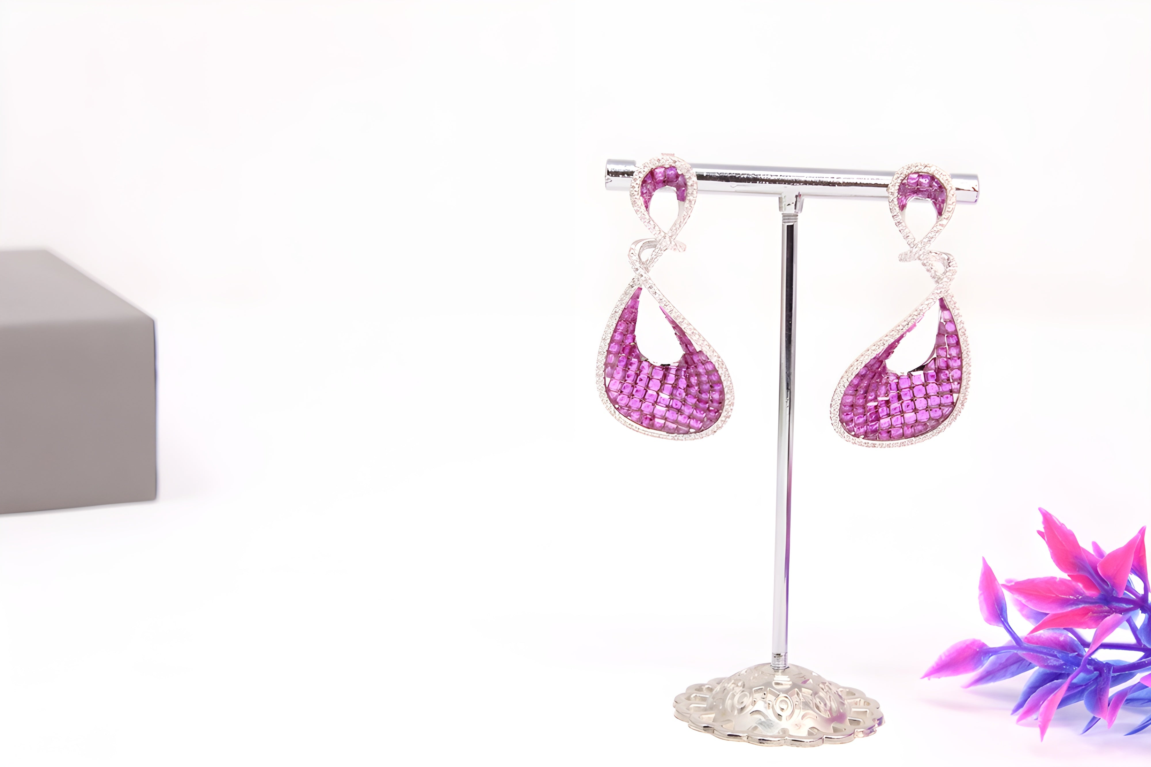 Rose Radiance VeeLux Premium Crystal Exquisite Golden Earrings