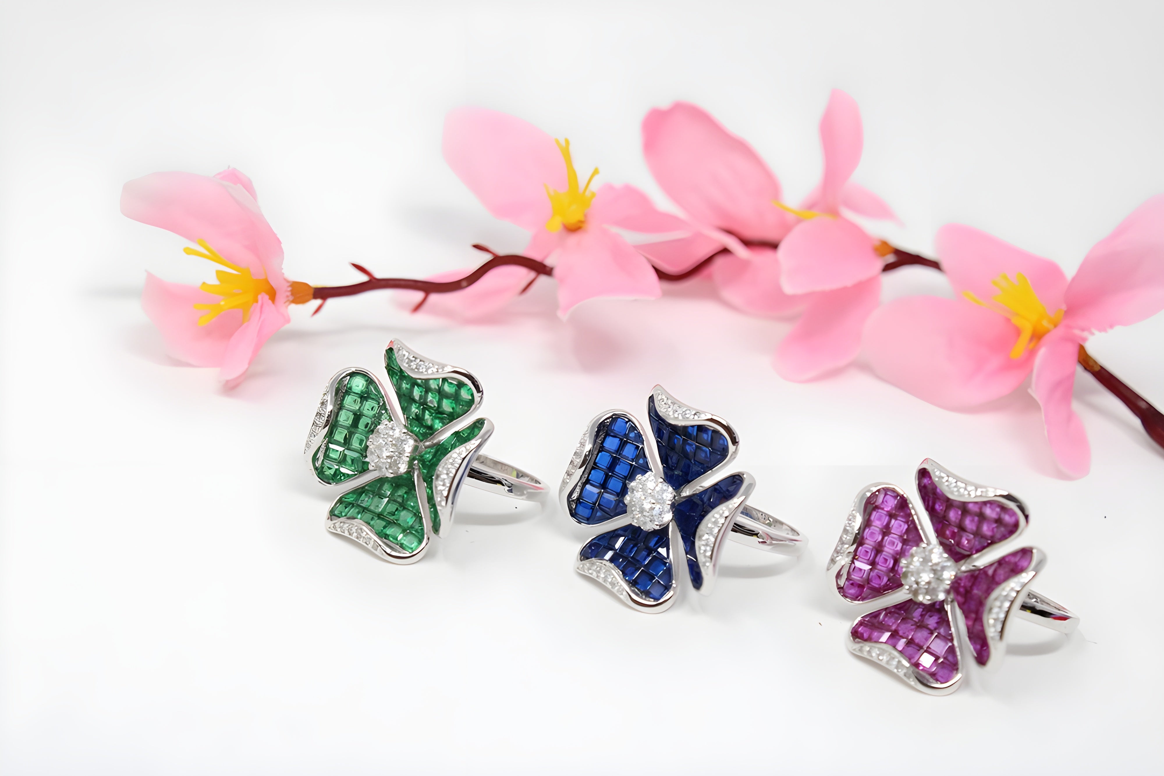 Azure Bloom Sterling Silver Ring