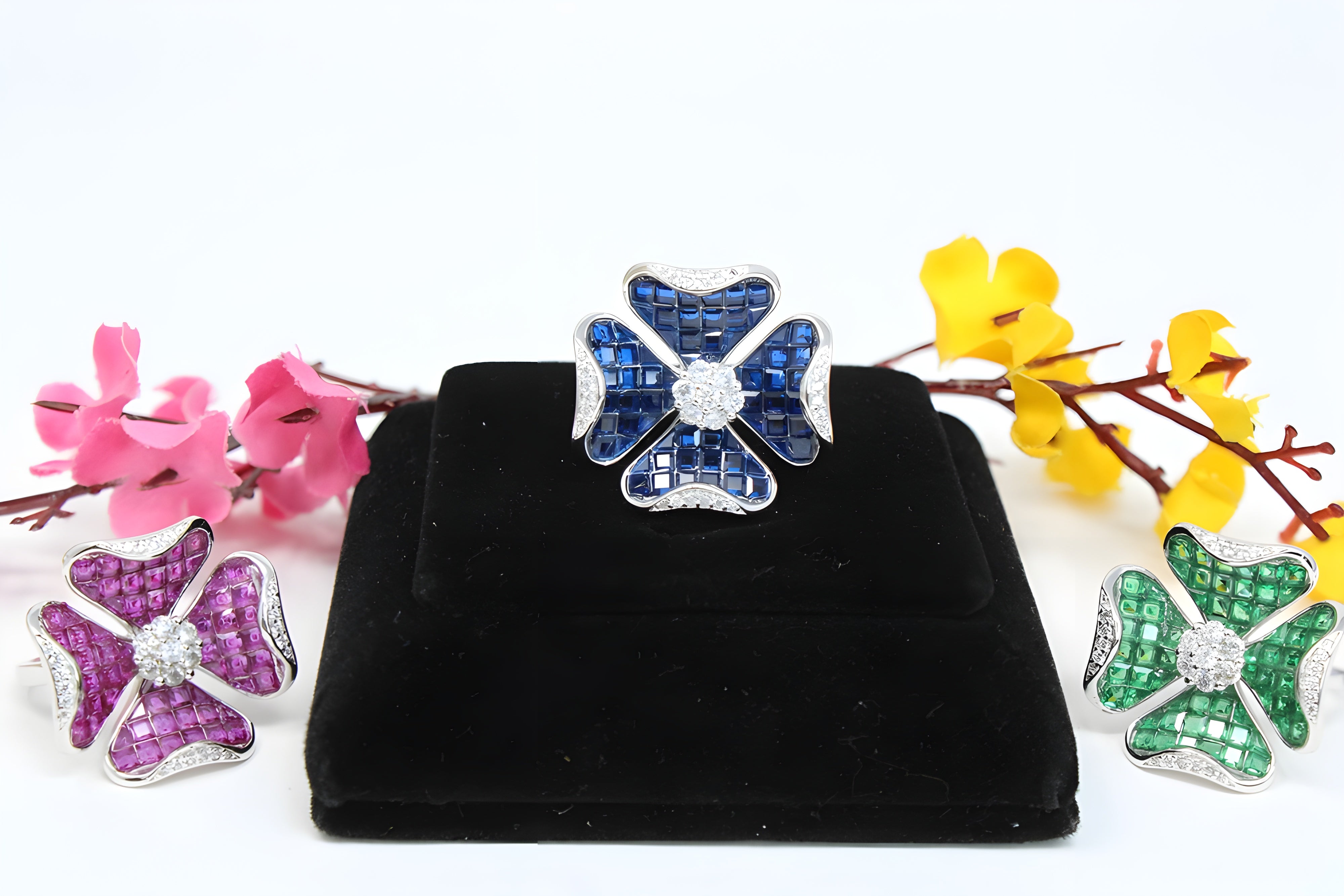 Azure Bloom Sterling Silver Ring