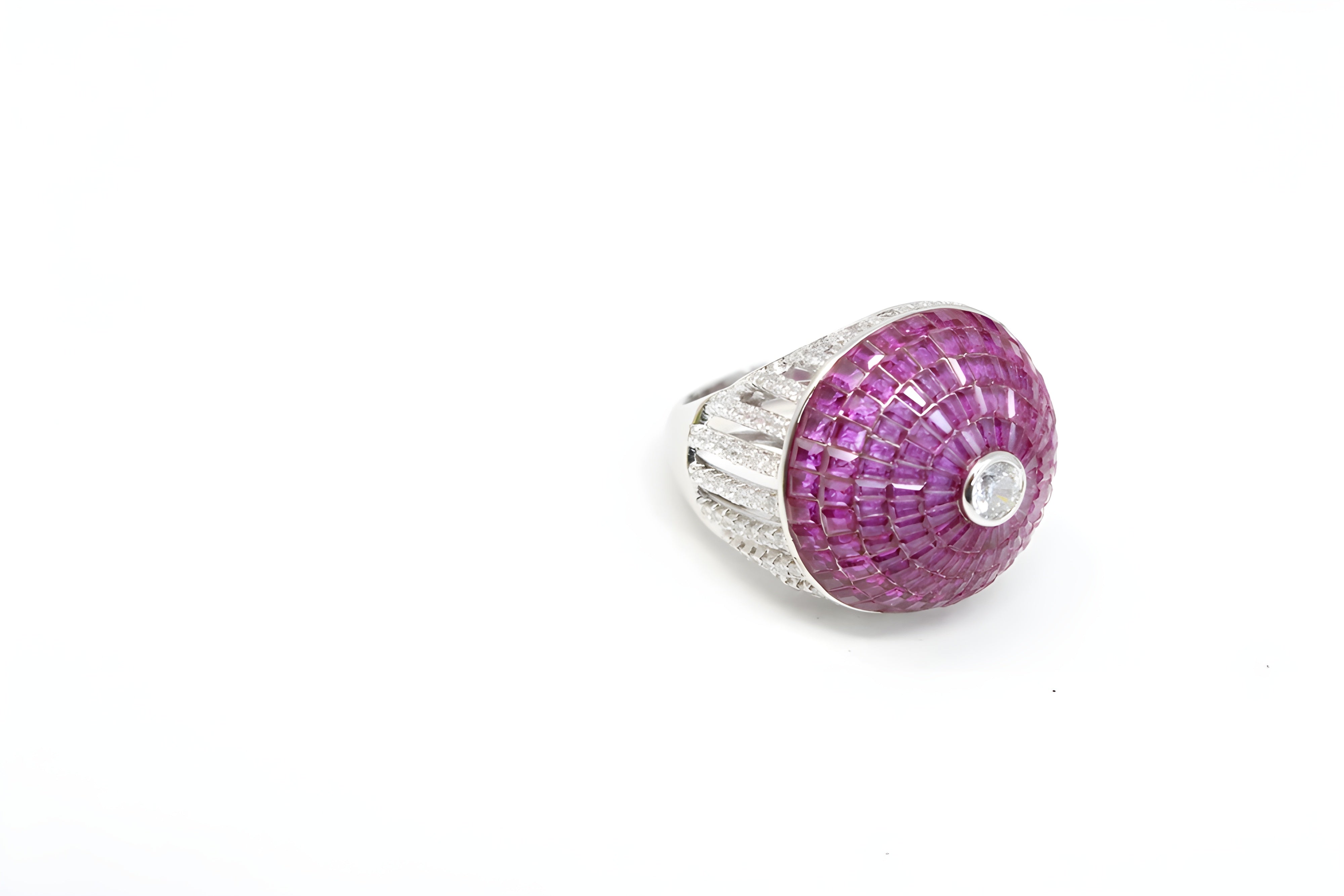Sterling Silver Amethyst VeeLux Premium Crystal Ring