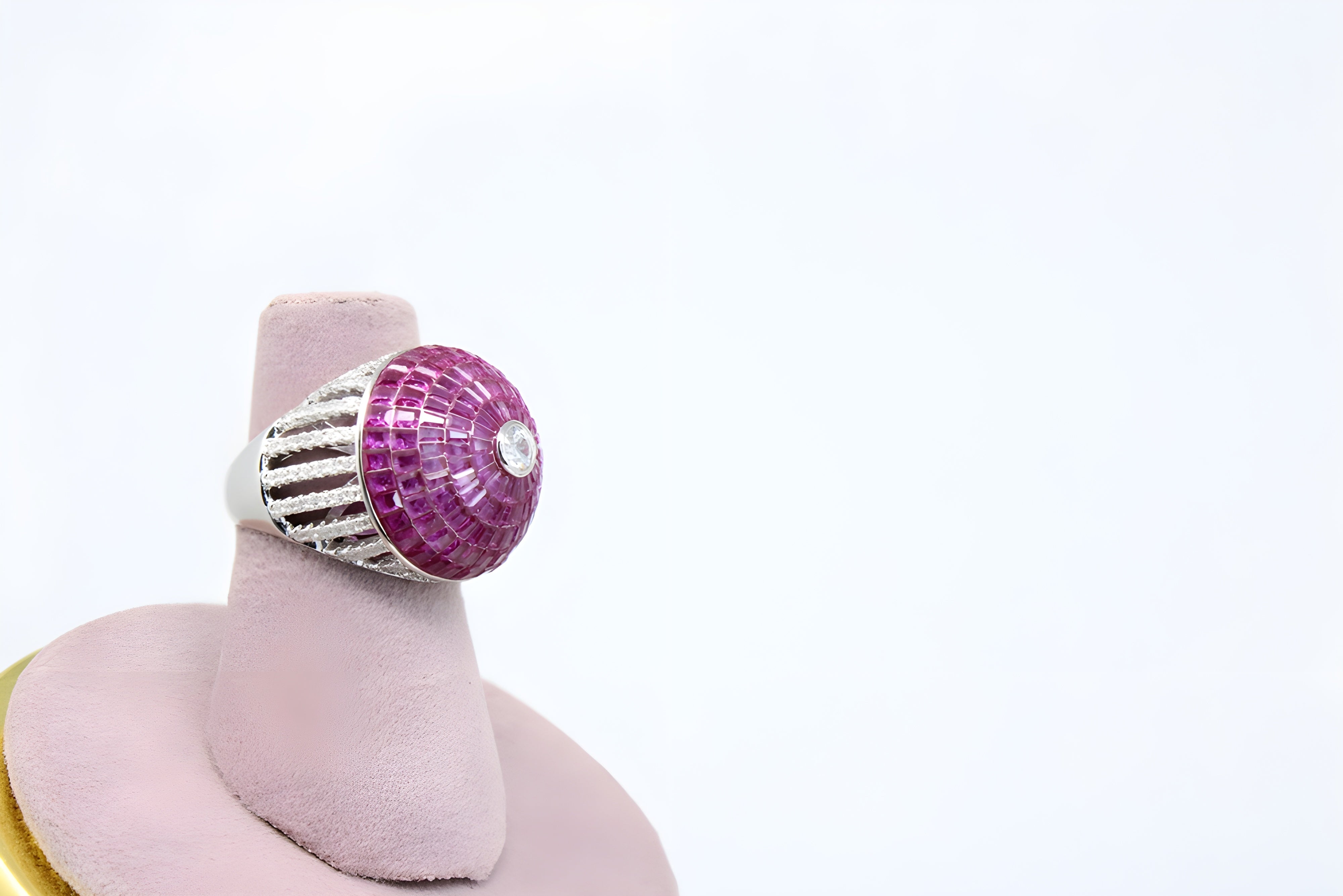 Sterling Silver Amethyst VeeLux Premium Crystal Ring