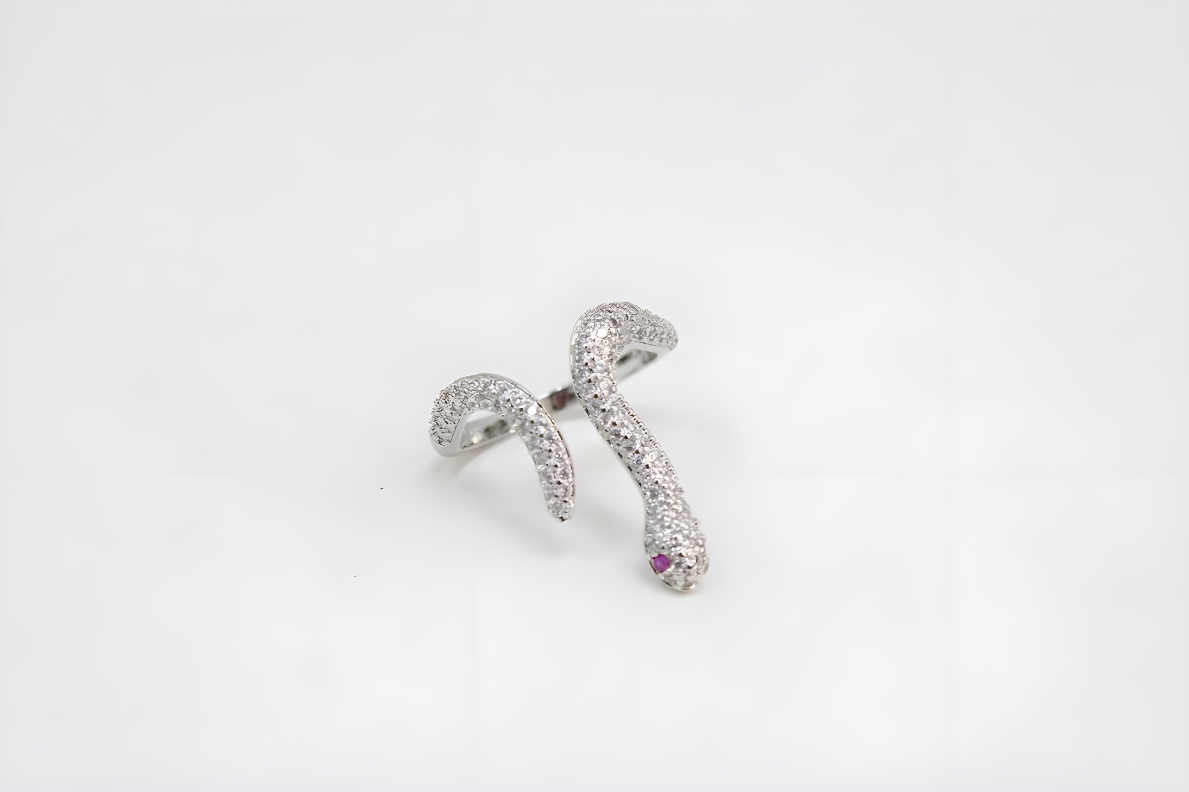 Dual Tone Serpent Crystal Ring