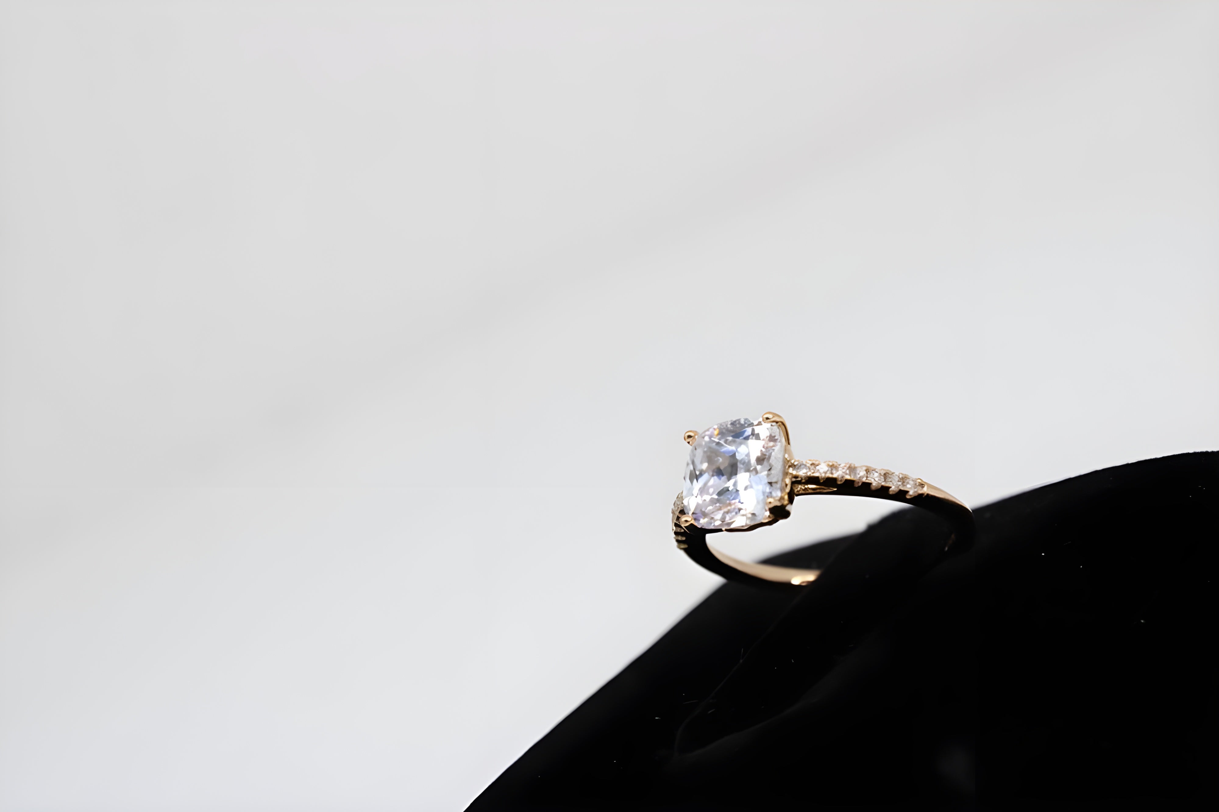 Golden Brilliance Crystal Ring