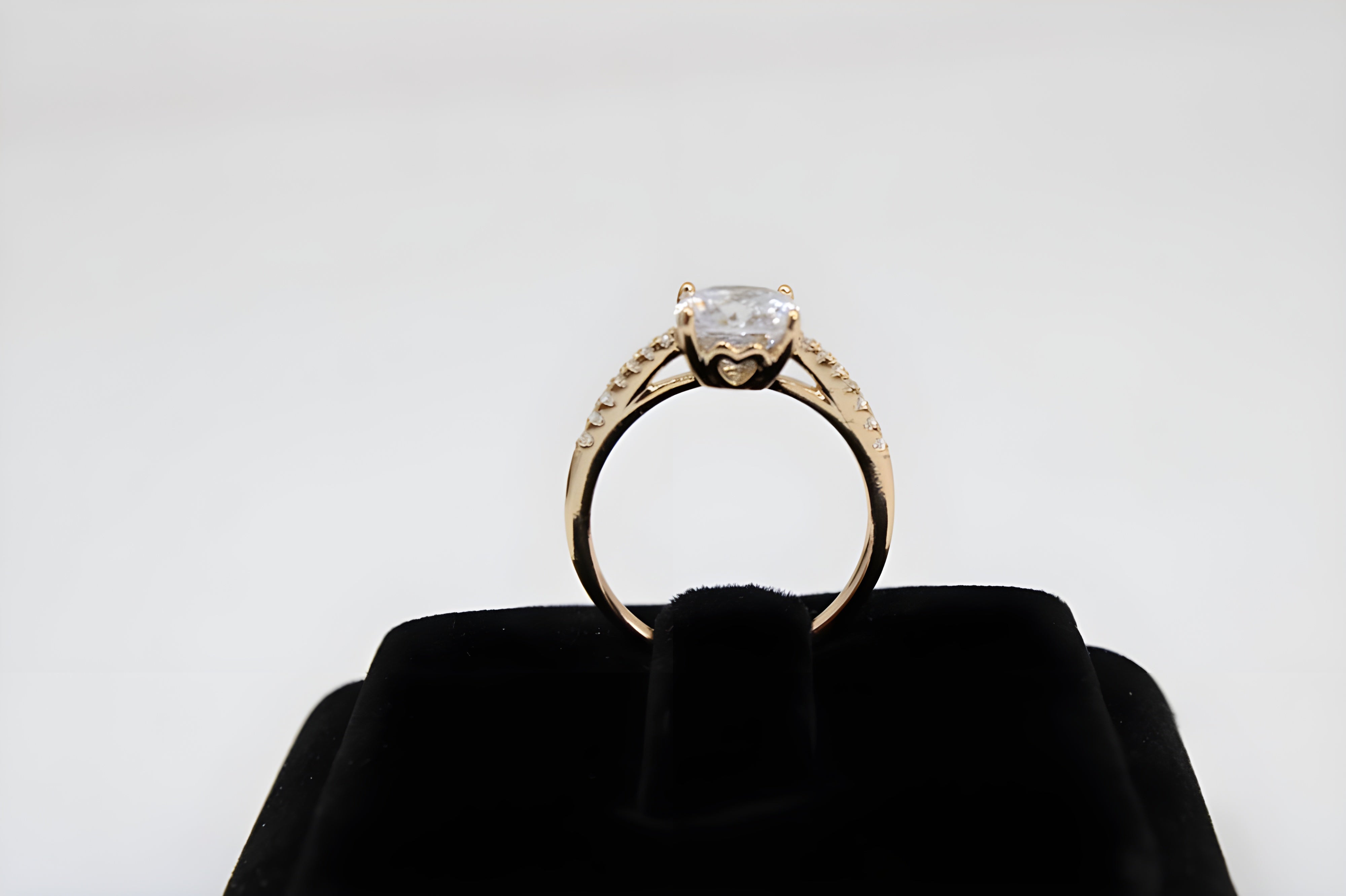 Golden Brilliance Crystal Ring