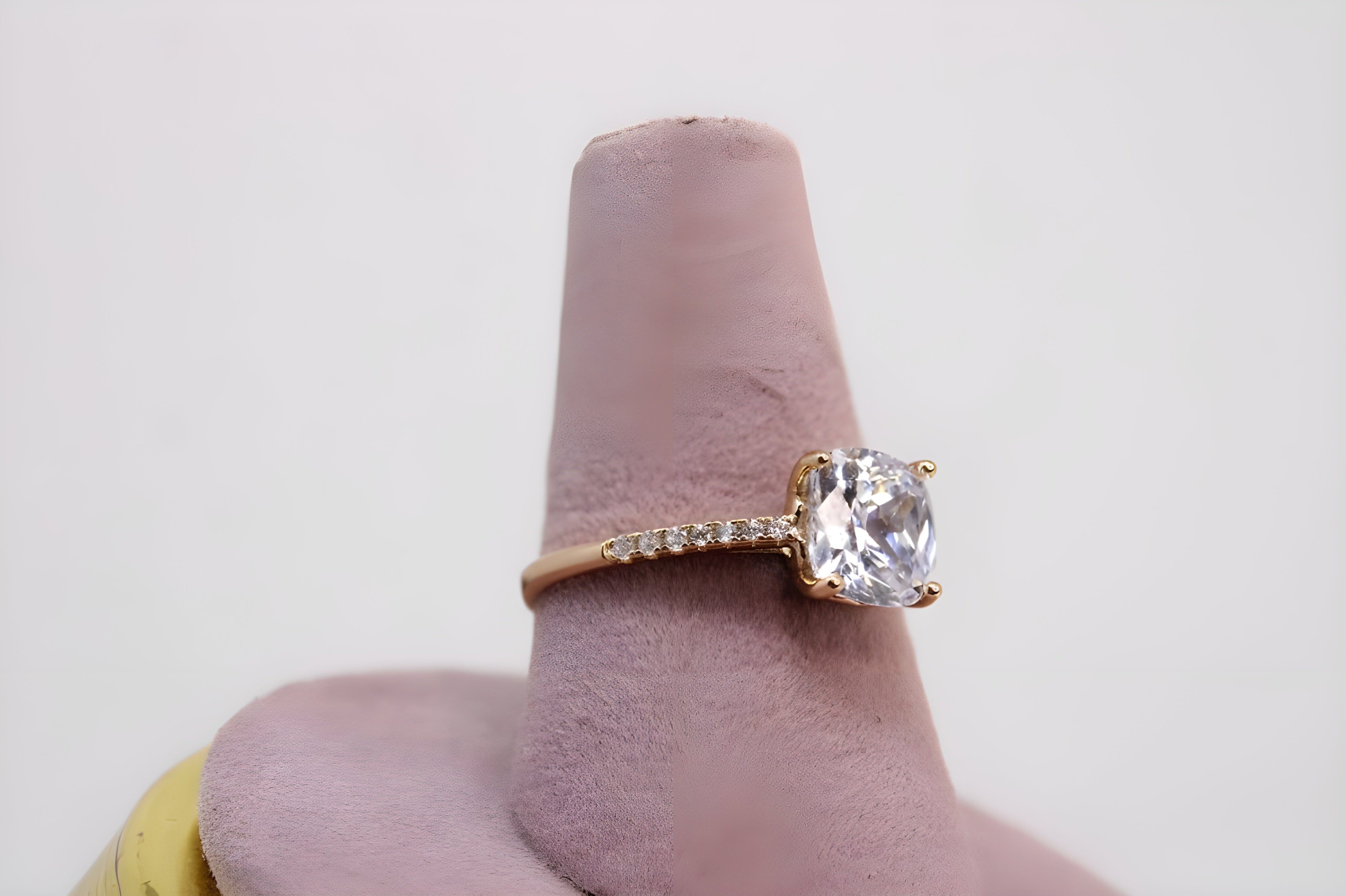 Golden Brilliance Crystal Ring