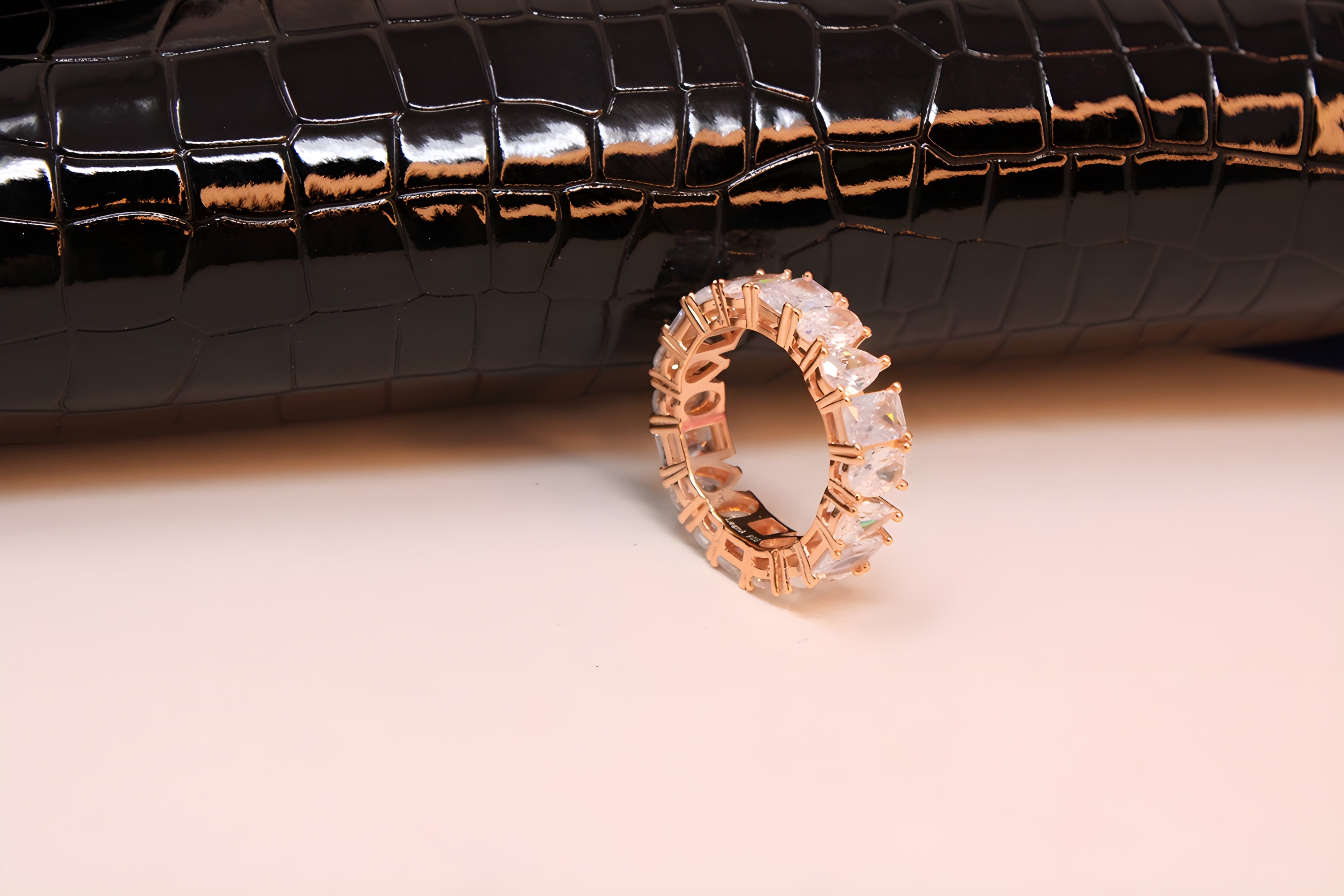 Golden Splendor VeeLux Premium Crystal Ring