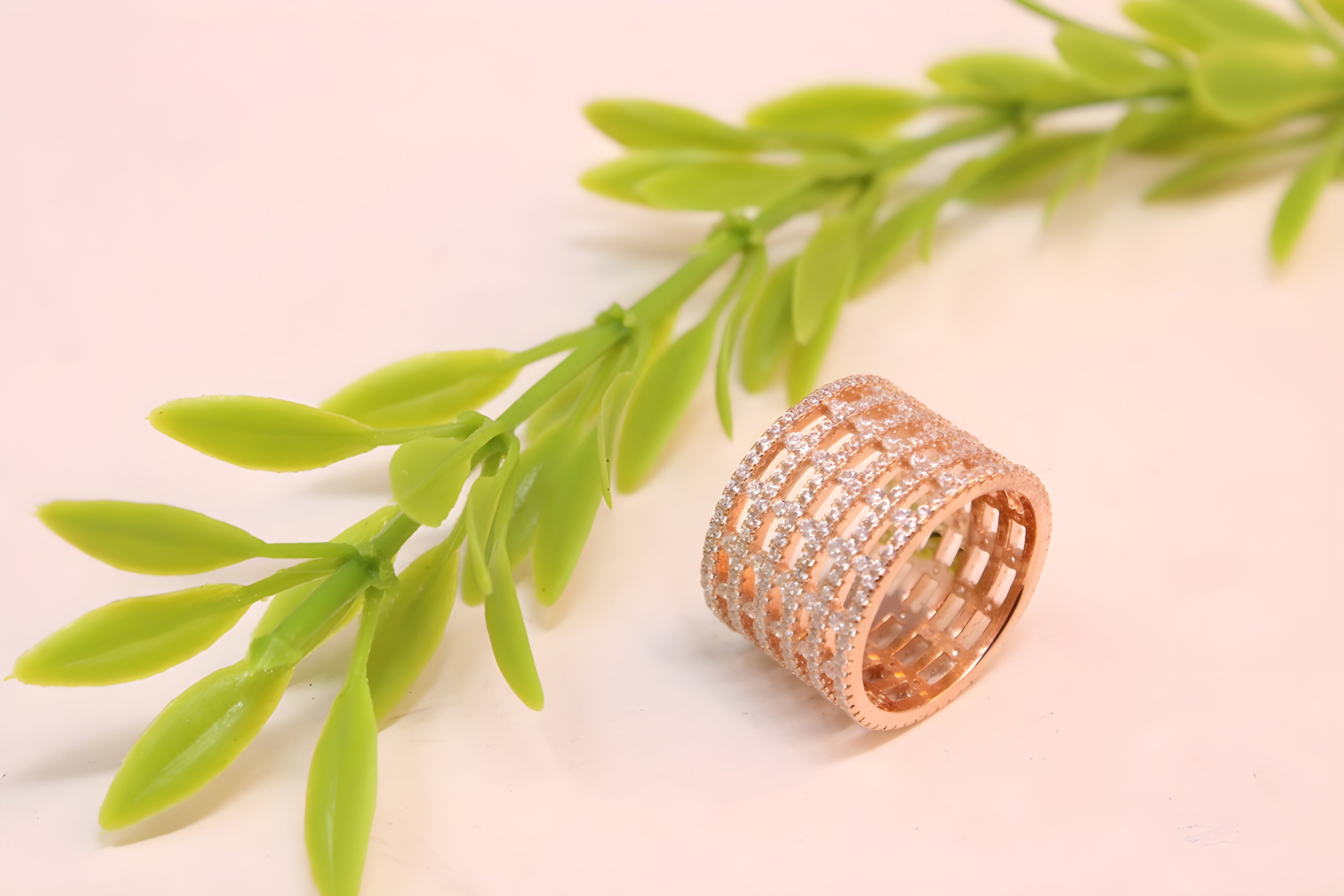 Gilded Glow Premium Crystal Ring