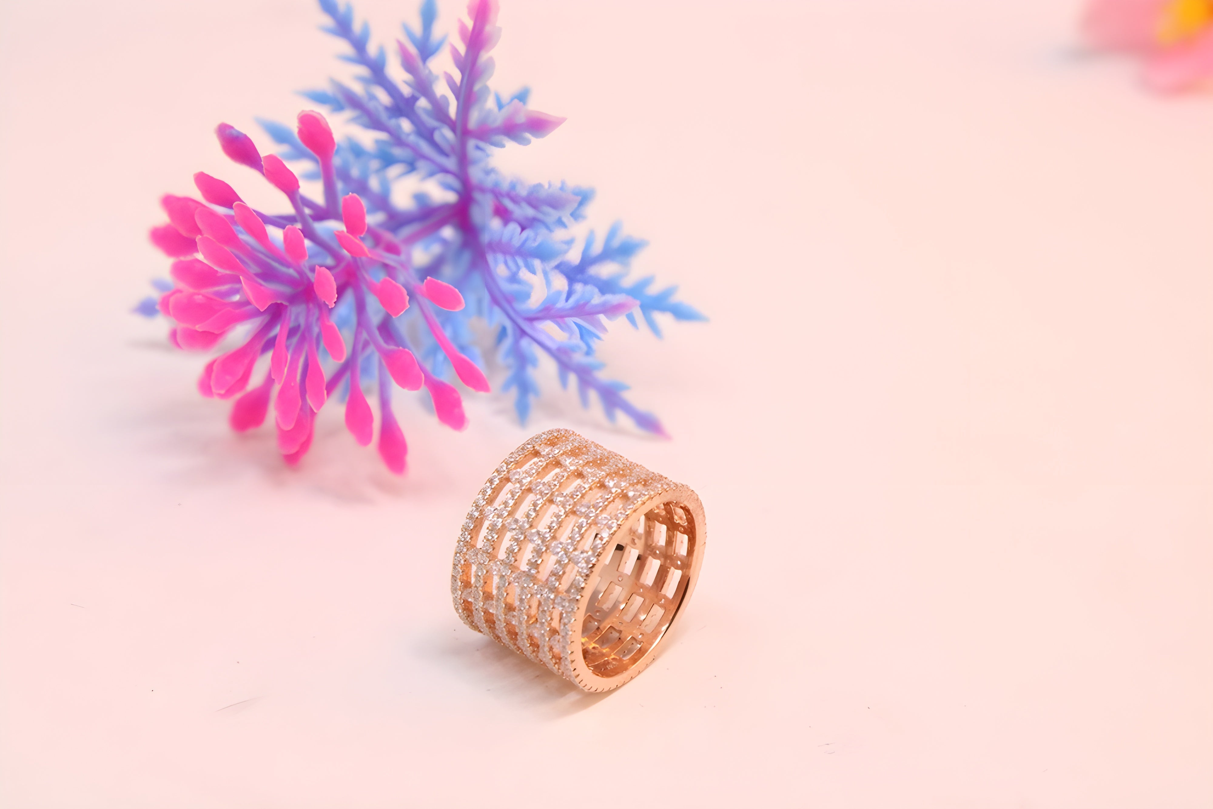 Gilded Glow Premium Crystal Ring