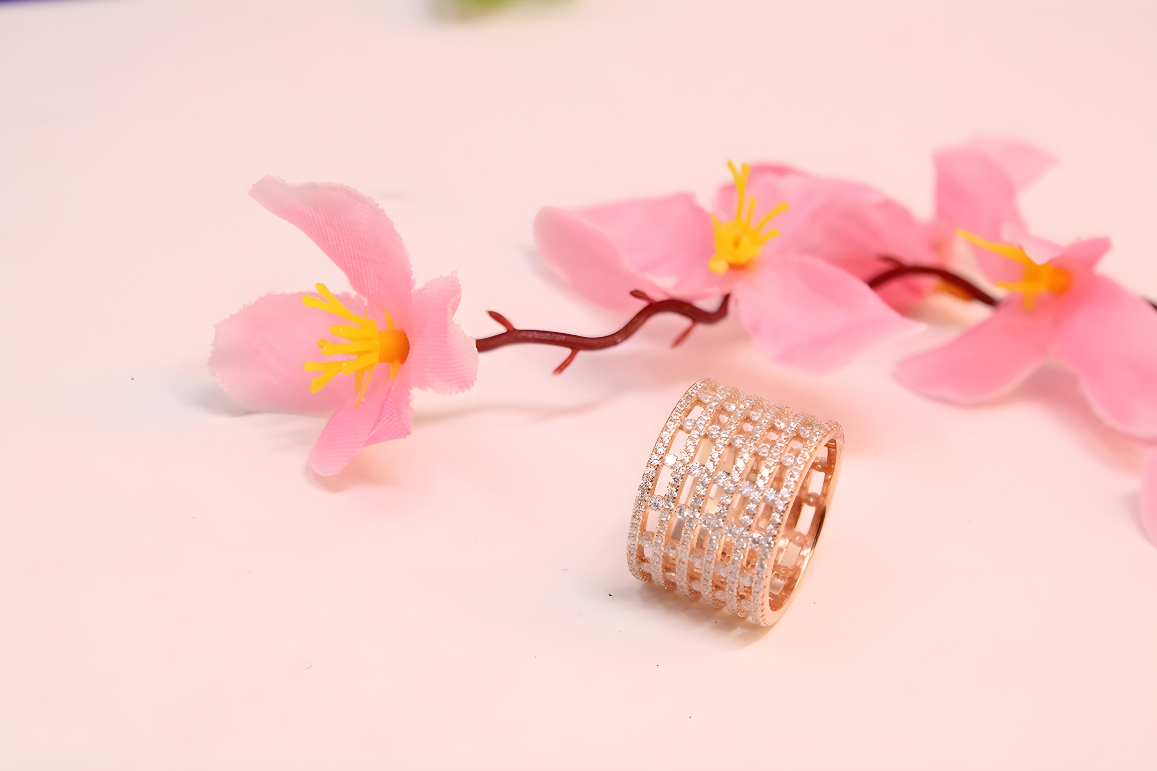Gilded Glow Premium Crystal Ring