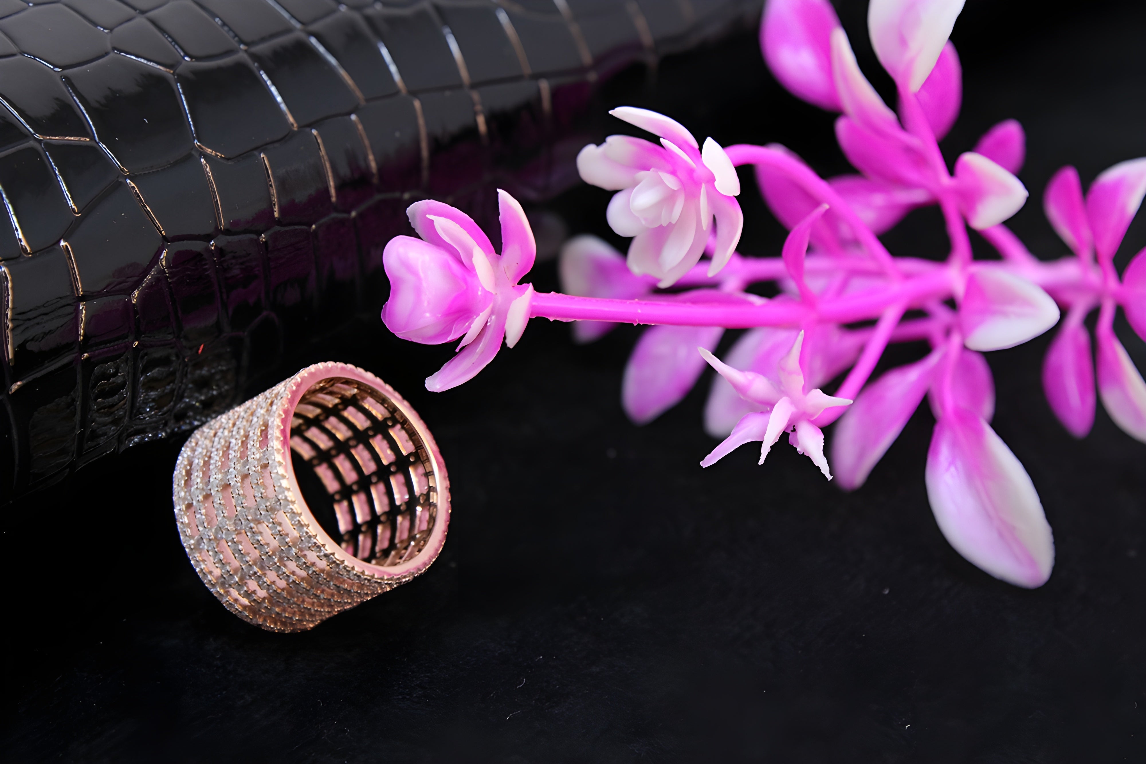 Gilded Glow Premium Crystal Ring