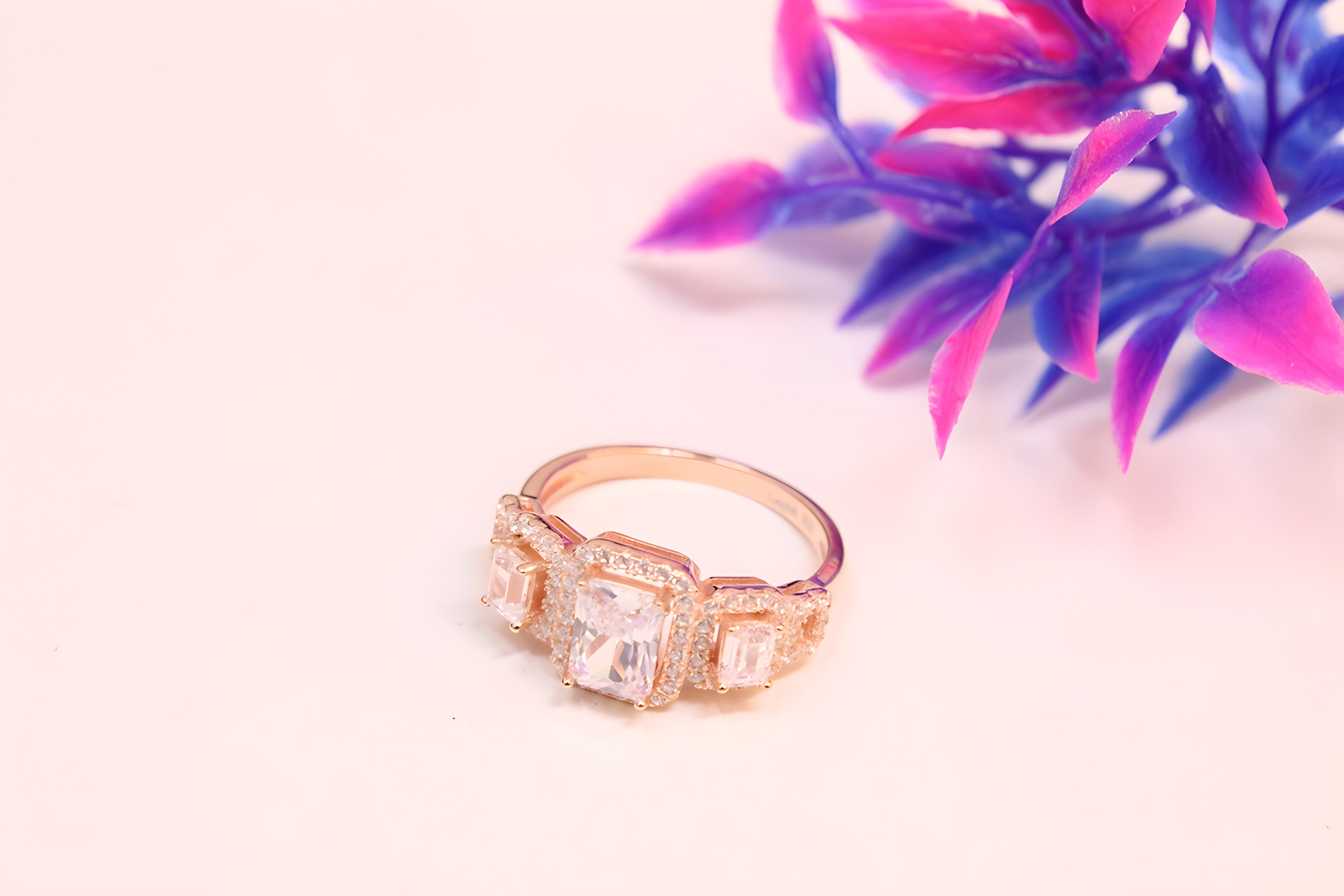 Radiant Golden Glow VeeLux Premium Crystal Ring