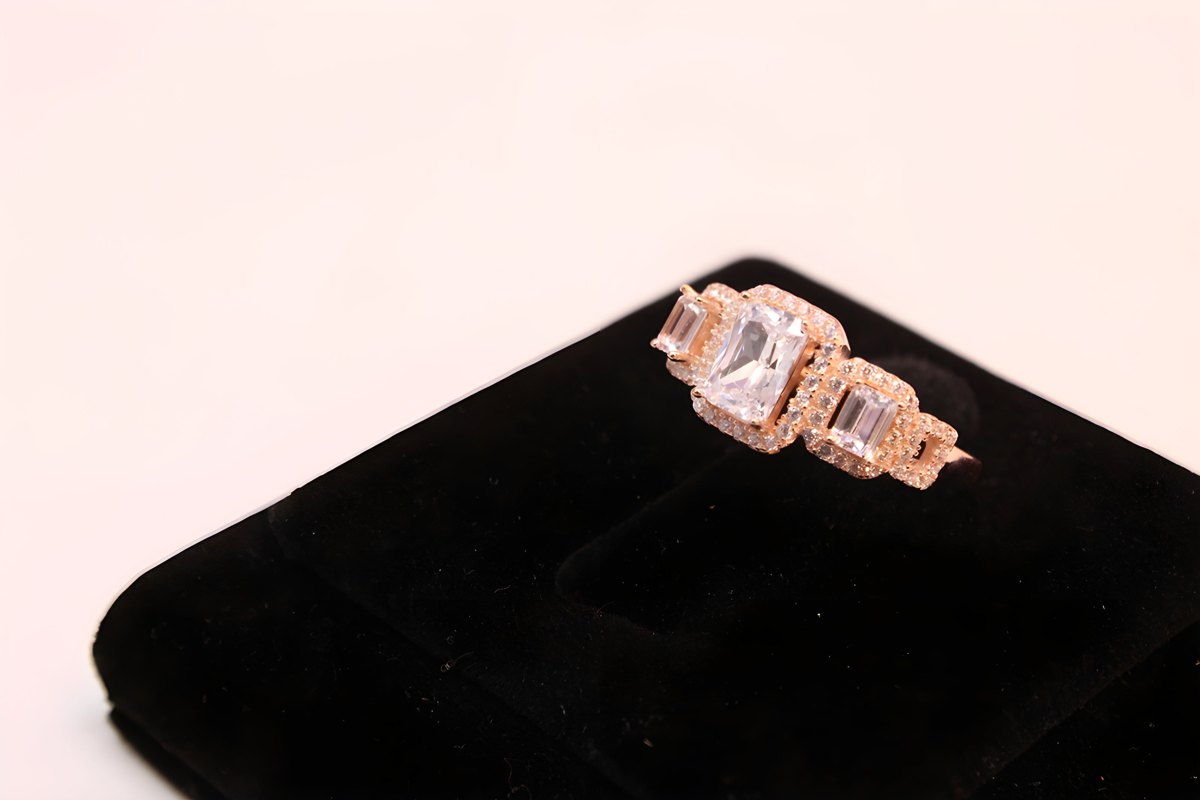 Radiant Golden Glow VeeLux Premium Crystal Ring