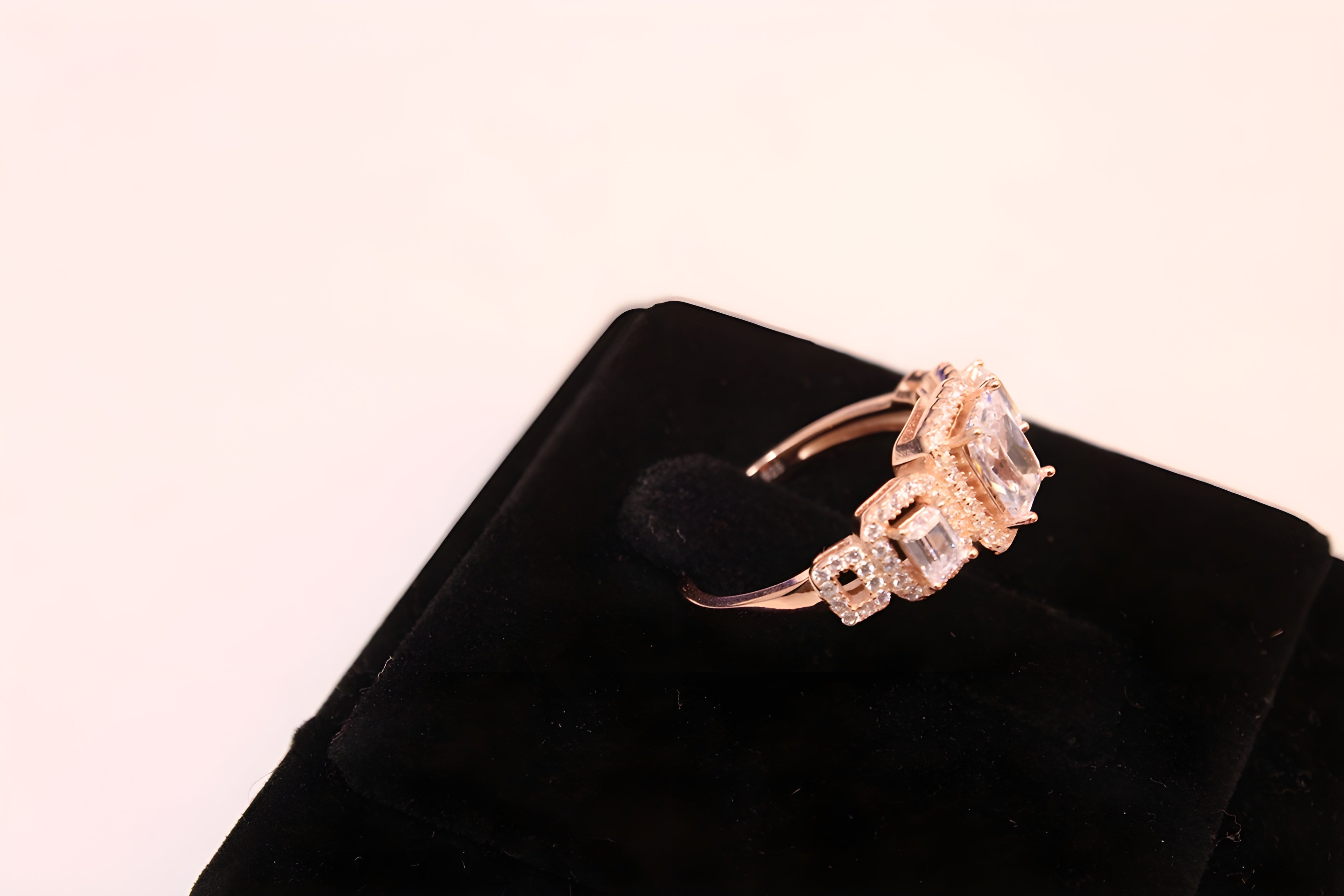 Radiant Golden Glow VeeLux Premium Crystal Ring