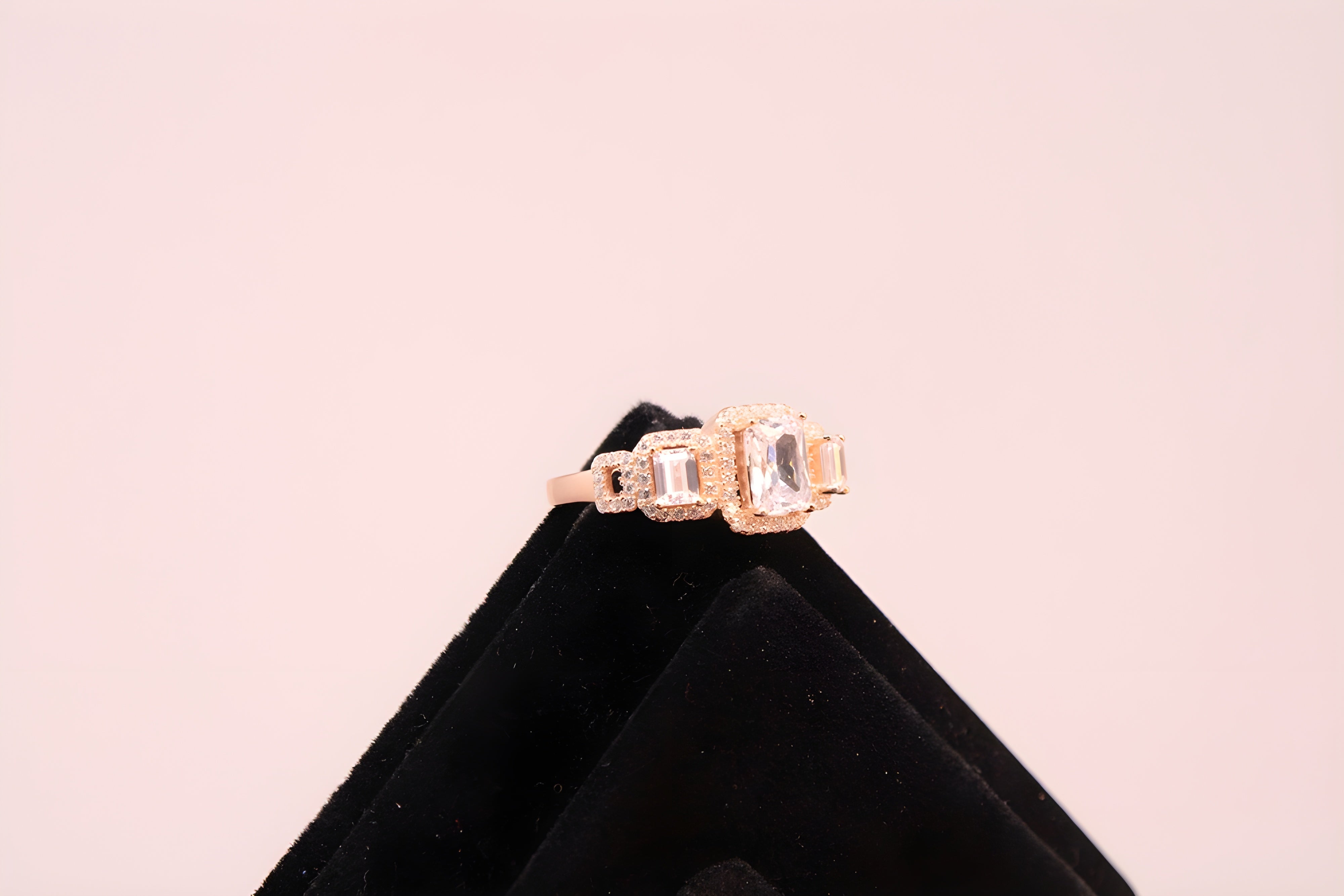 Radiant Golden Glow VeeLux Premium Crystal Ring