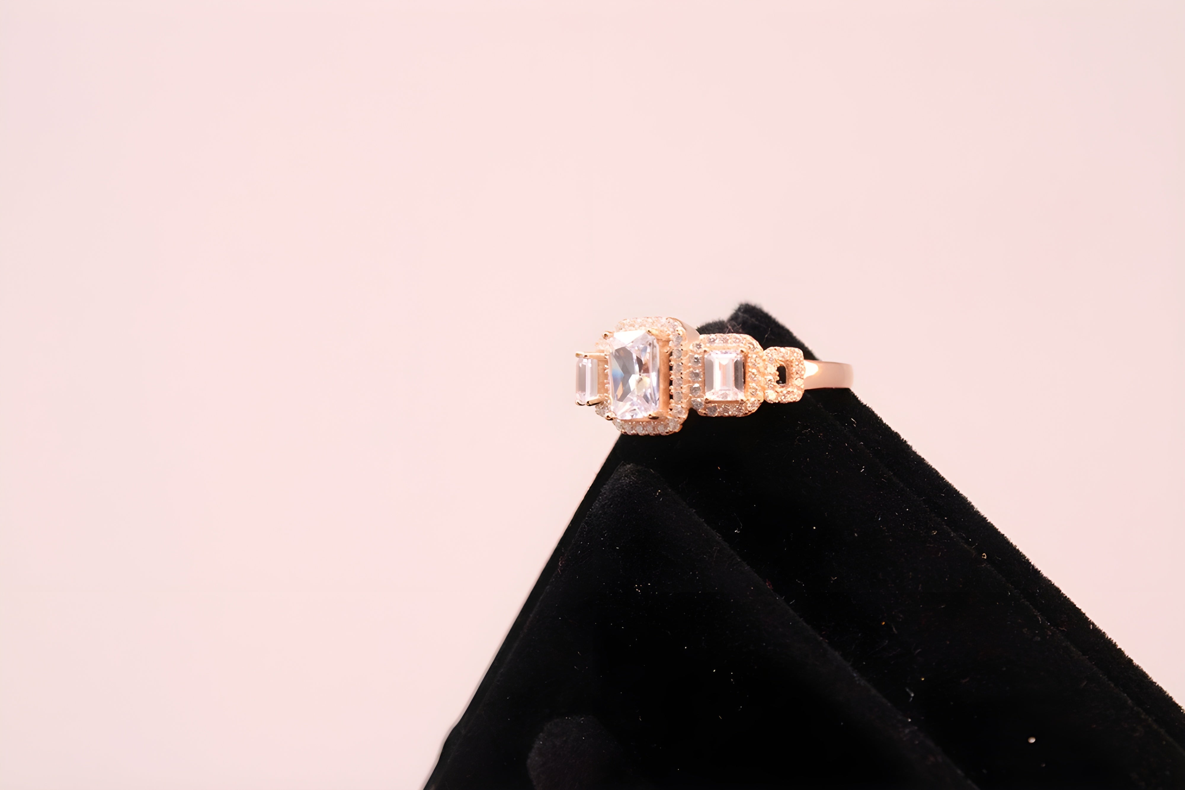 Radiant Golden Glow VeeLux Premium Crystal Ring