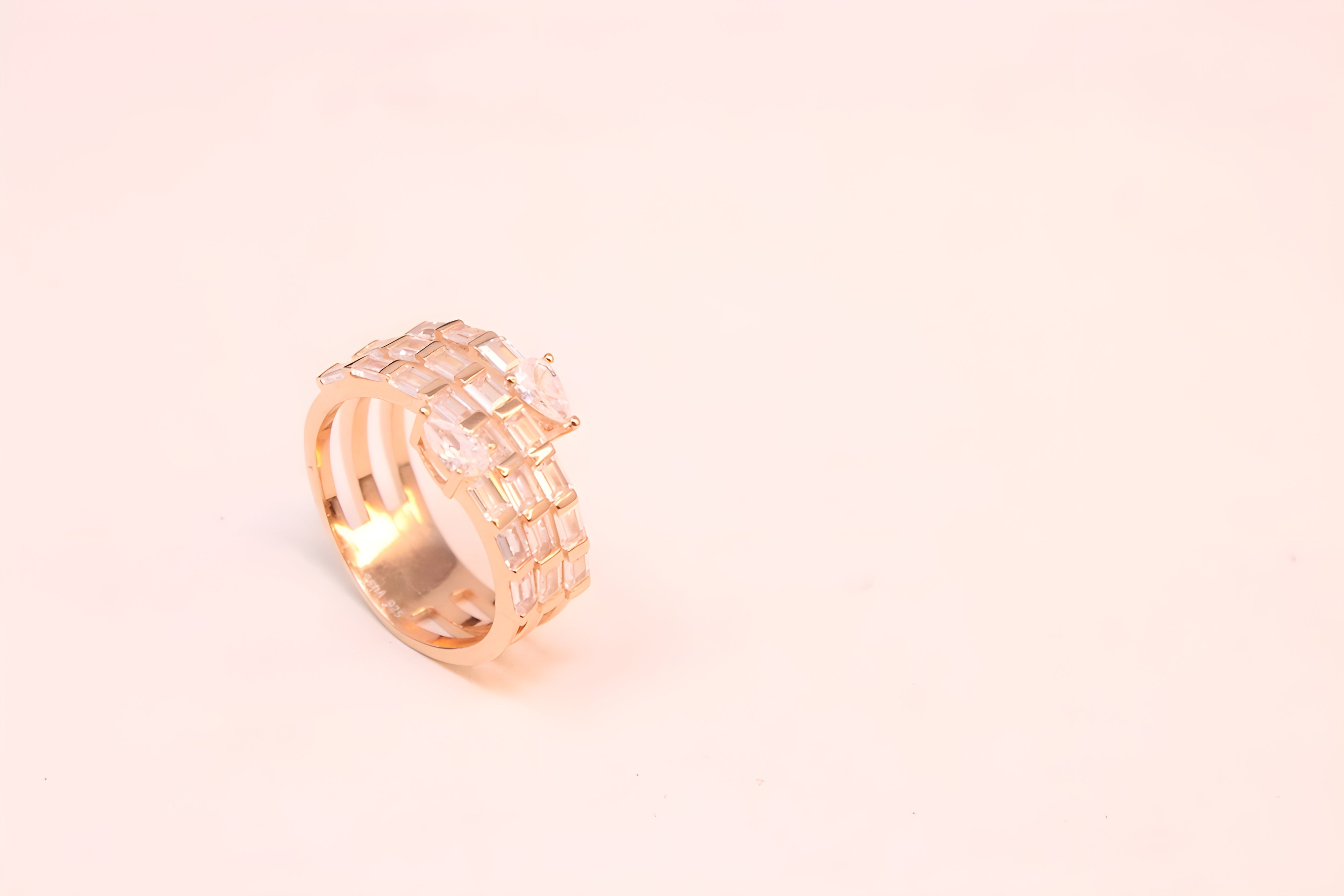 Gilded Splendor VeeLux Premium Crystal Ring