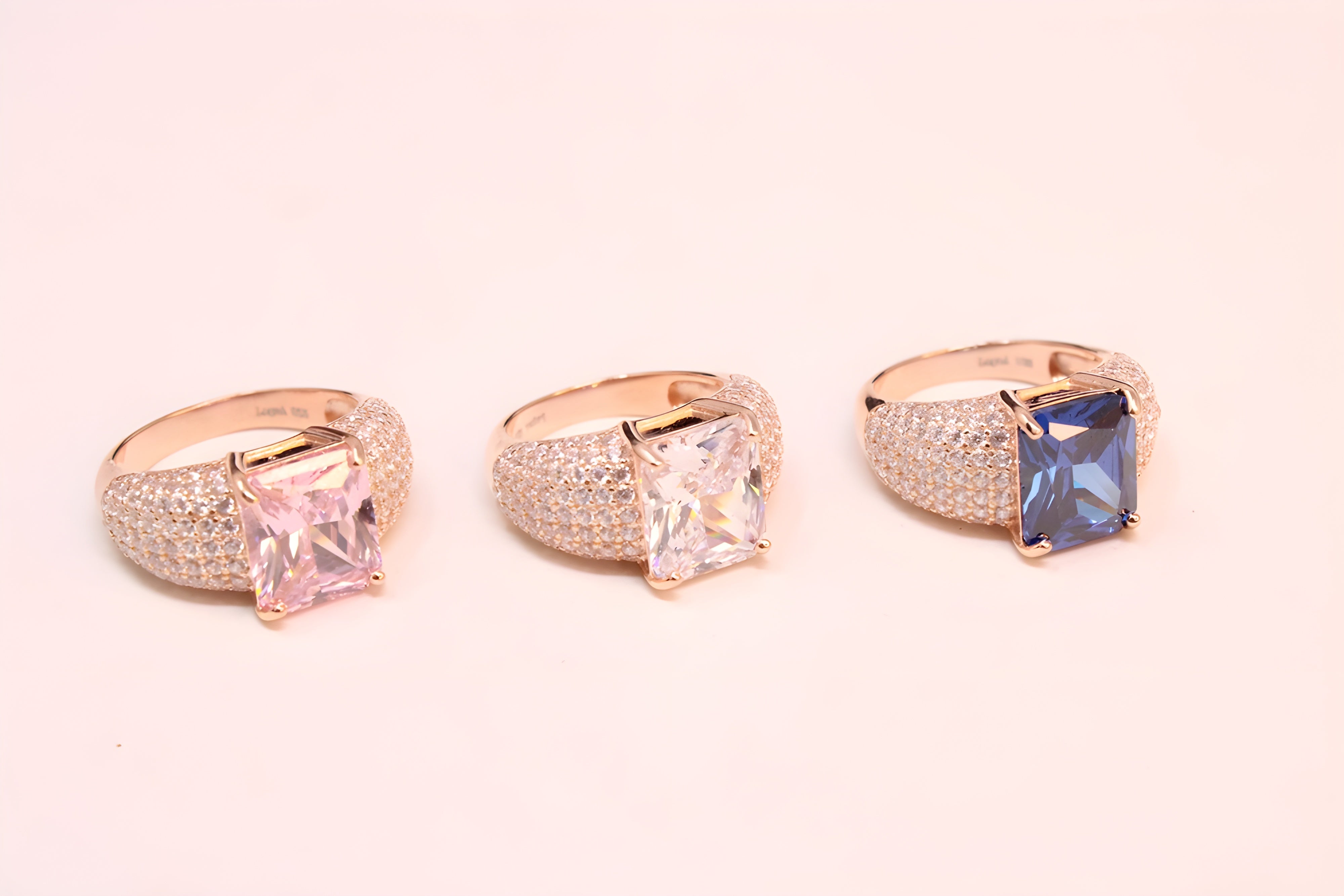 Radiant Aurum Prism VeeLux Premium Crystal Ring