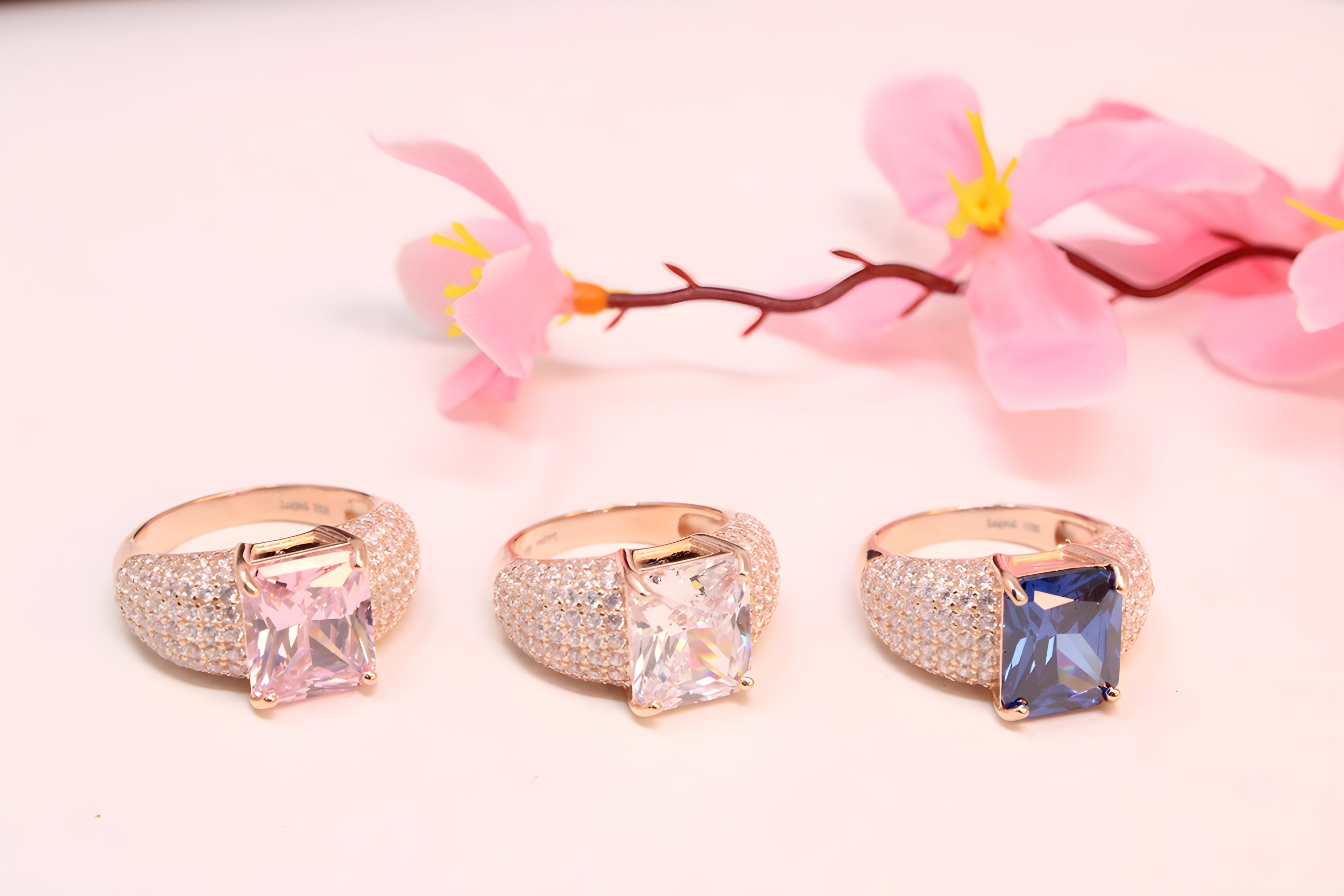Radiant Aurum Prism VeeLux Premium Crystal Ring