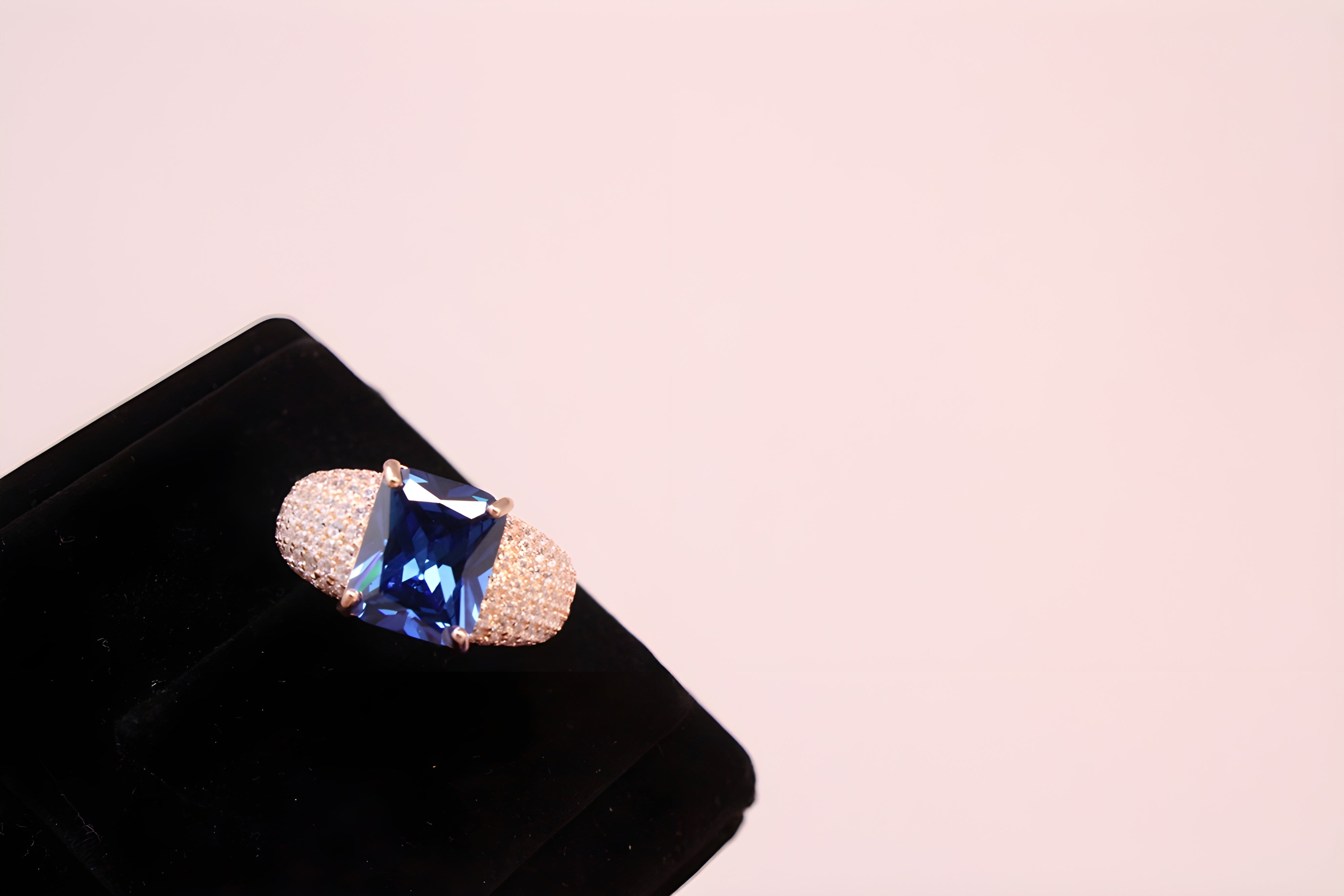 Radiant Aurum Prism VeeLux Premium Crystal Ring