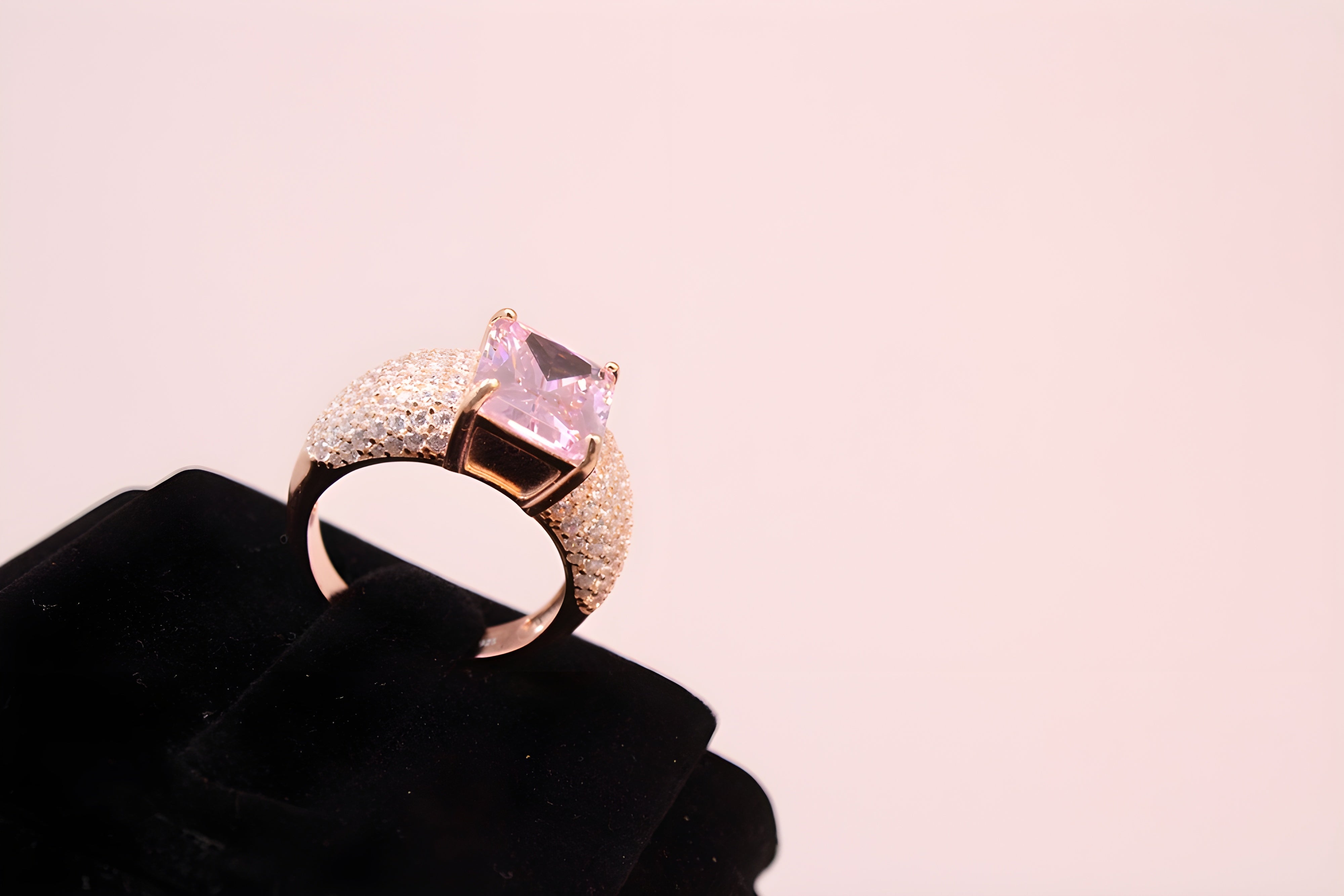 Radiant Aurum Prism VeeLux Premium Crystal Ring