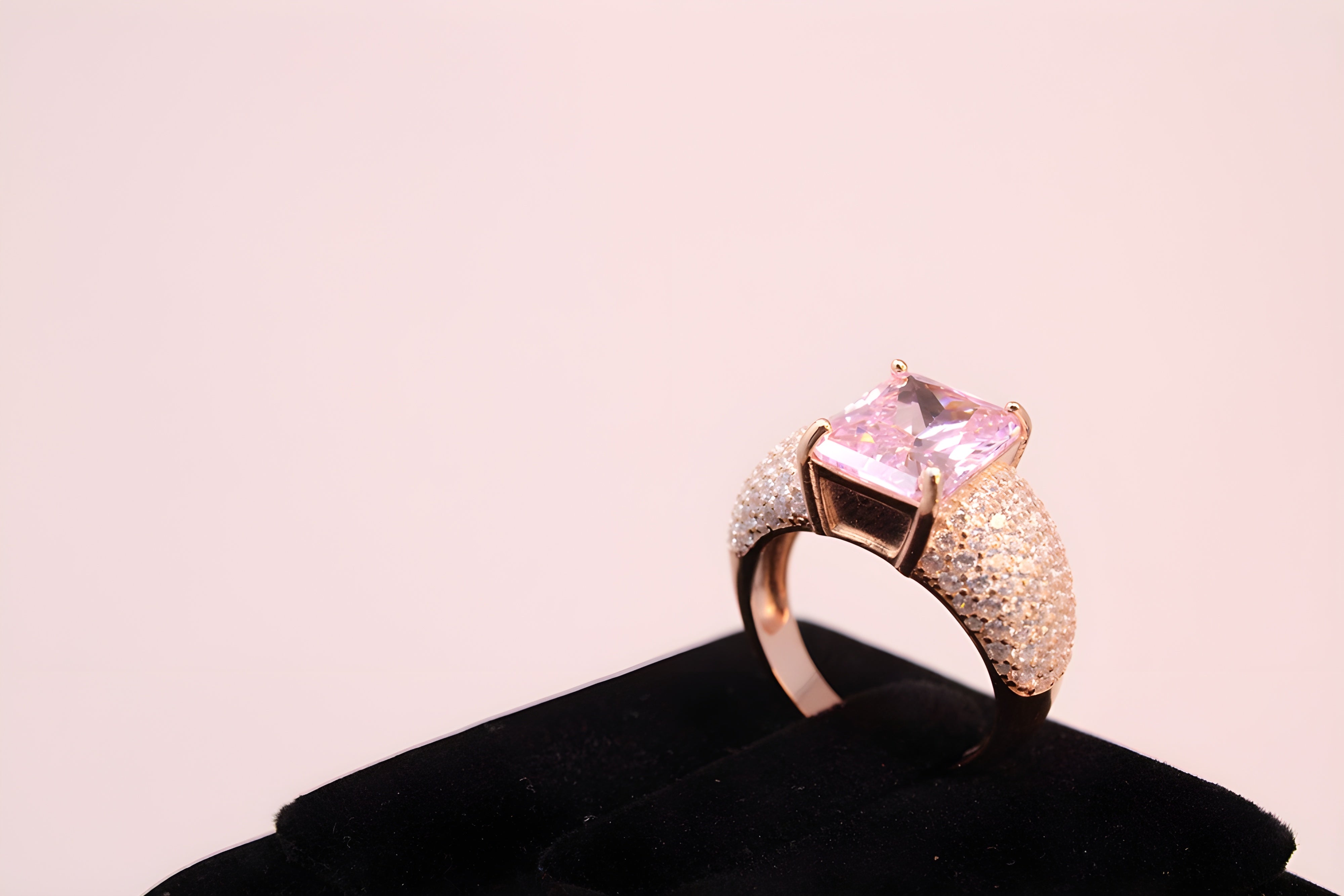 Radiant Aurum Prism VeeLux Premium Crystal Ring