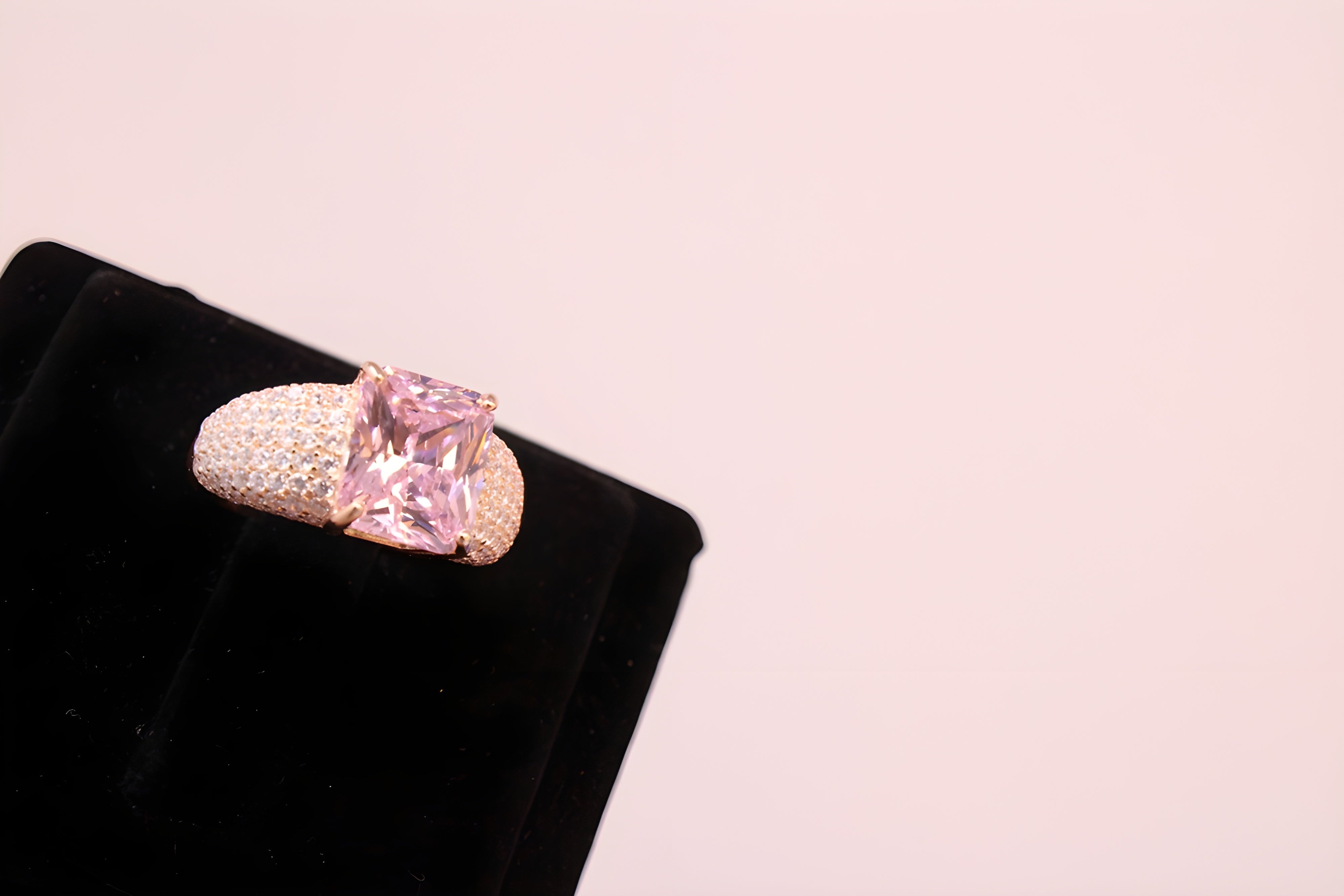 Radiant Aurum Prism VeeLux Premium Crystal Ring